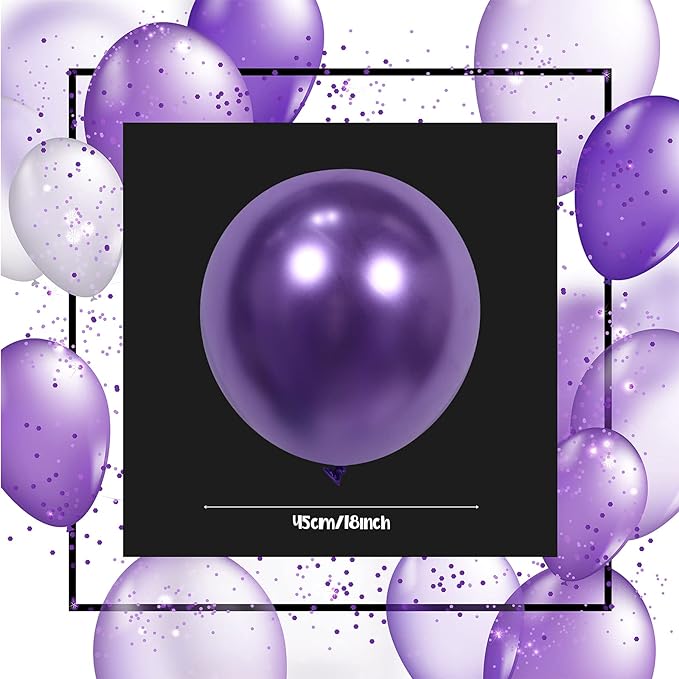 Latex Party Chrome Balloons 18inch 6pcs 45cm