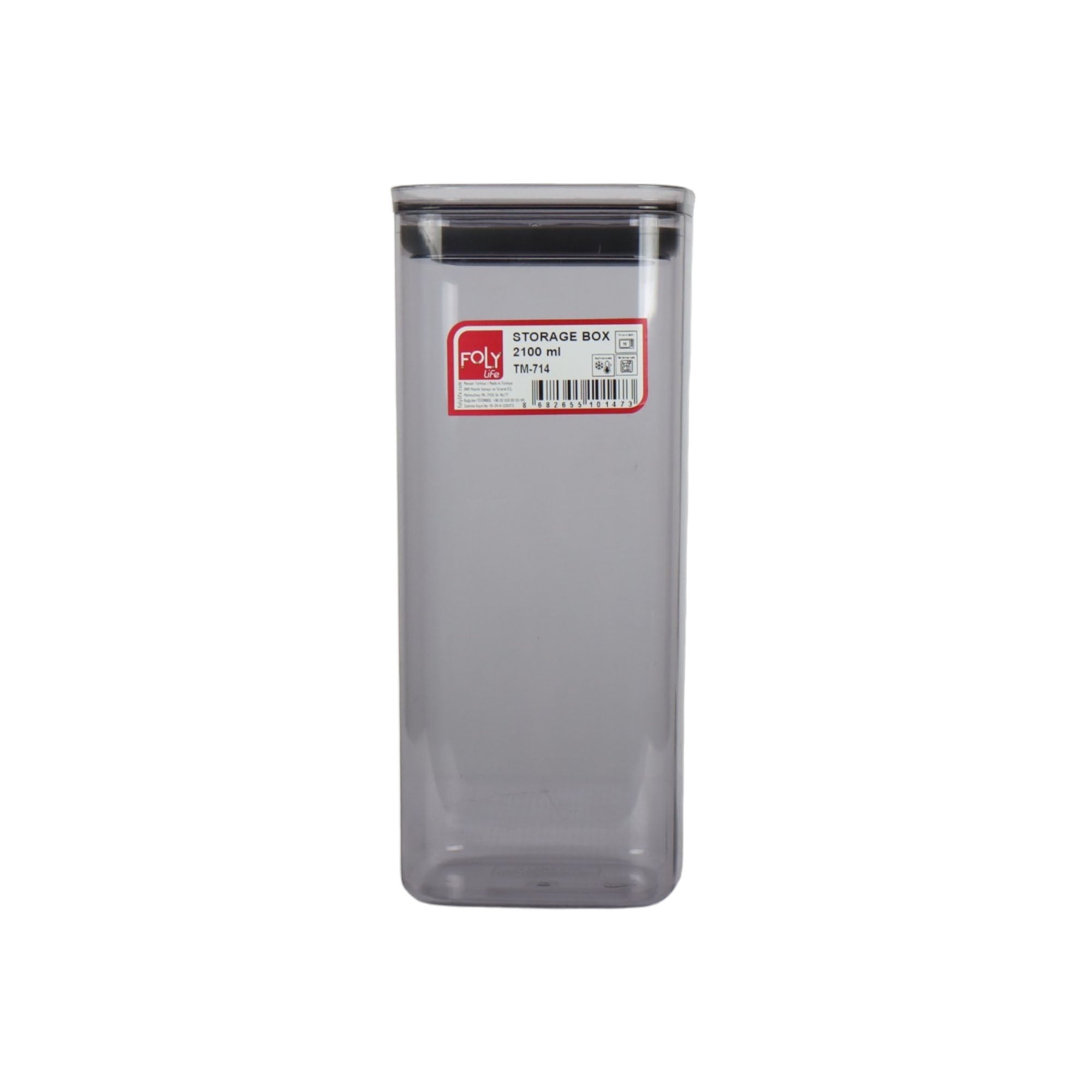 Foly Life Plastic Tall Storage Box 2100ml TM-714 Titiz