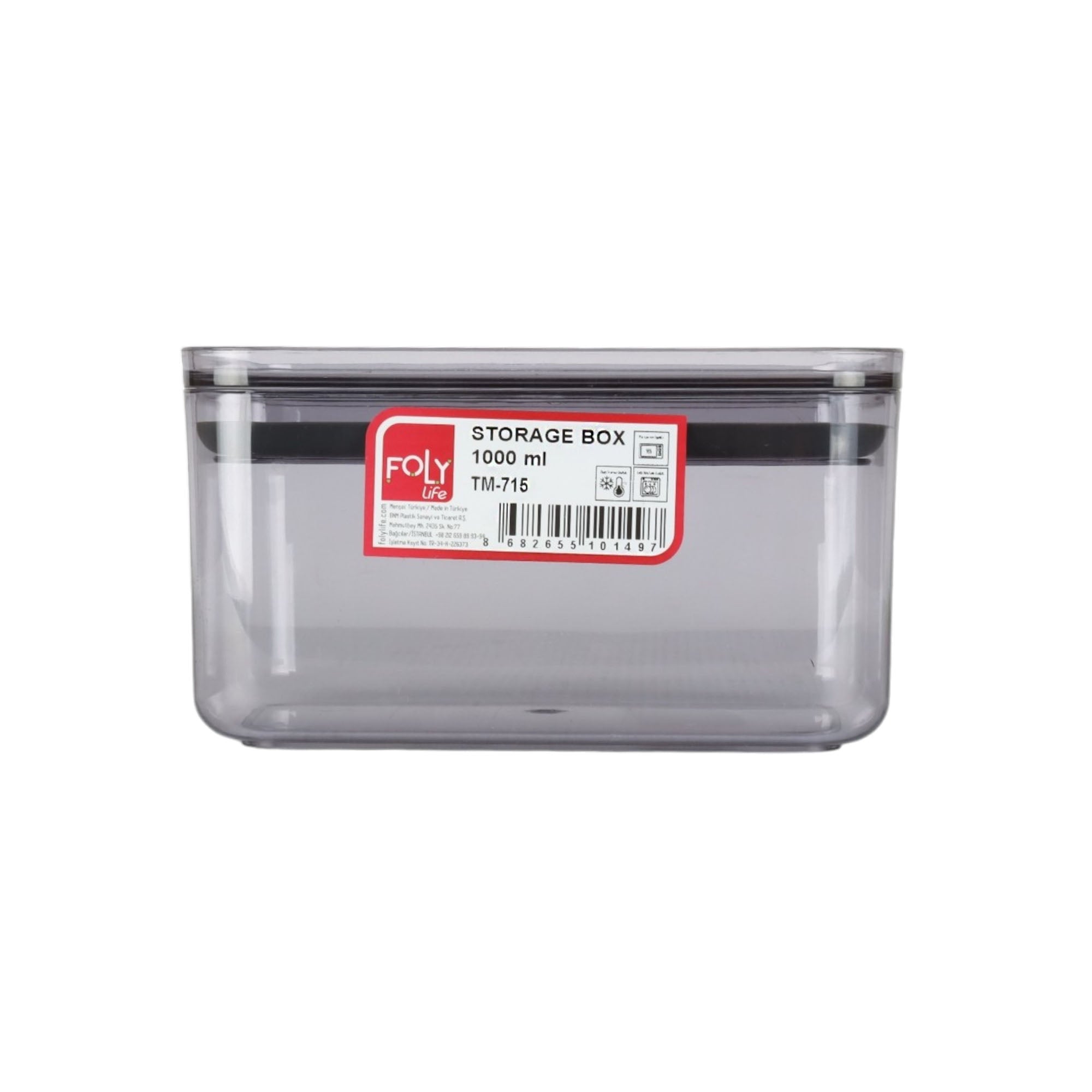 Foly Life Plastic Storage Box 1000ml TM-715 Titiz