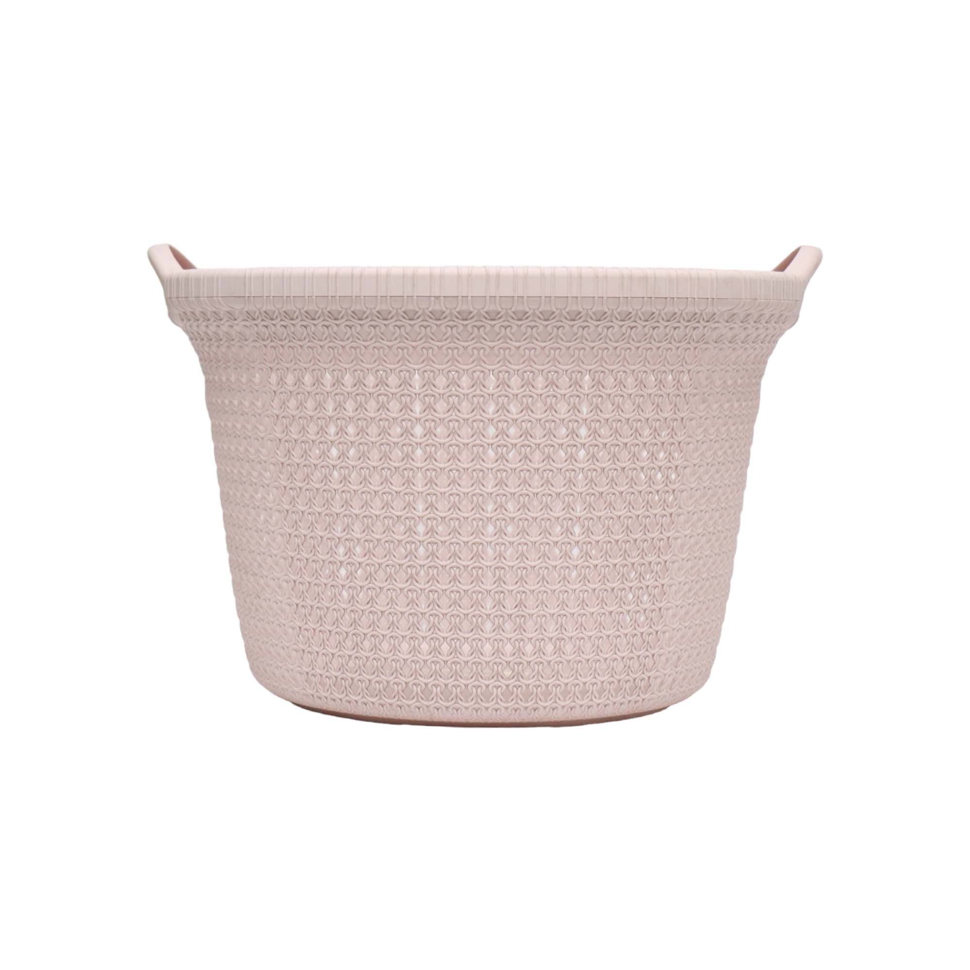 Titiz Laundry Round Laundry Basket Knit Pattern 35L TM-8034