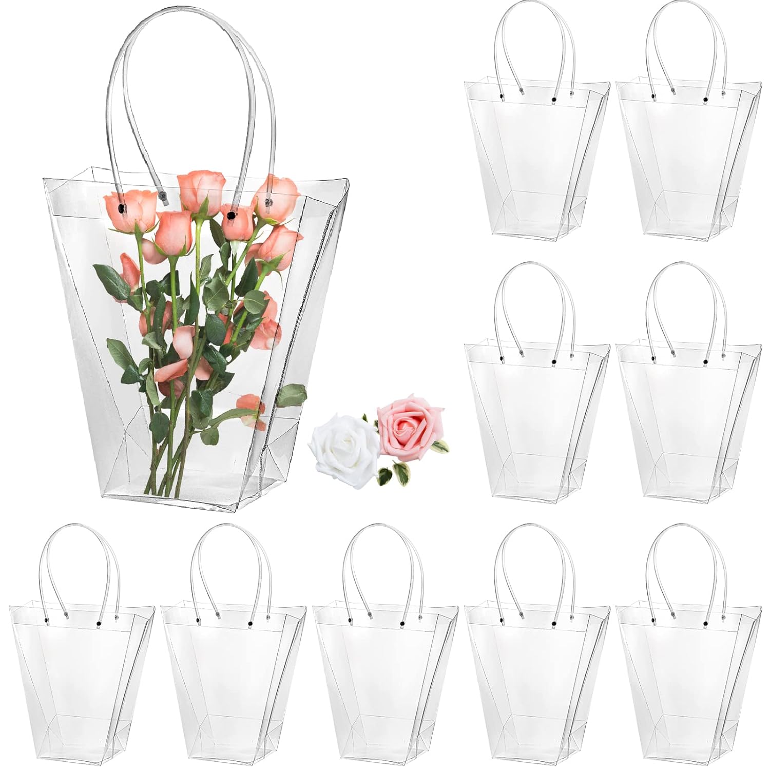 PVC Gift Florist PP Bag Frosted with Handle