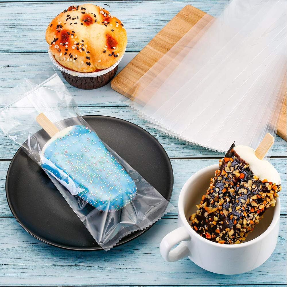 Ice Cream Popsicle Packaging Mold Bags Clear 8x19cm 100pack