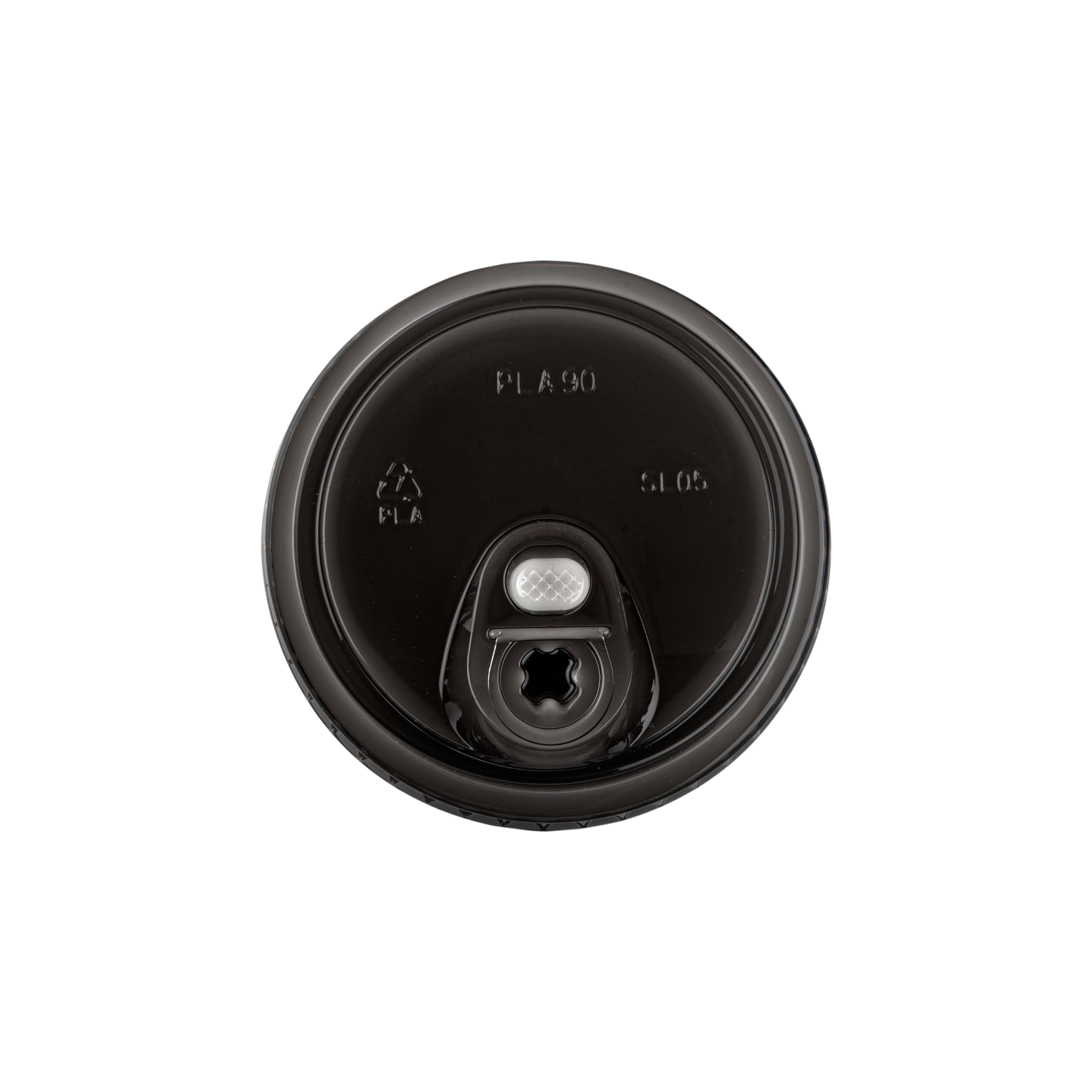 Disposable Sippy Cup Lid Transparent PLA Black 90mm 10pc