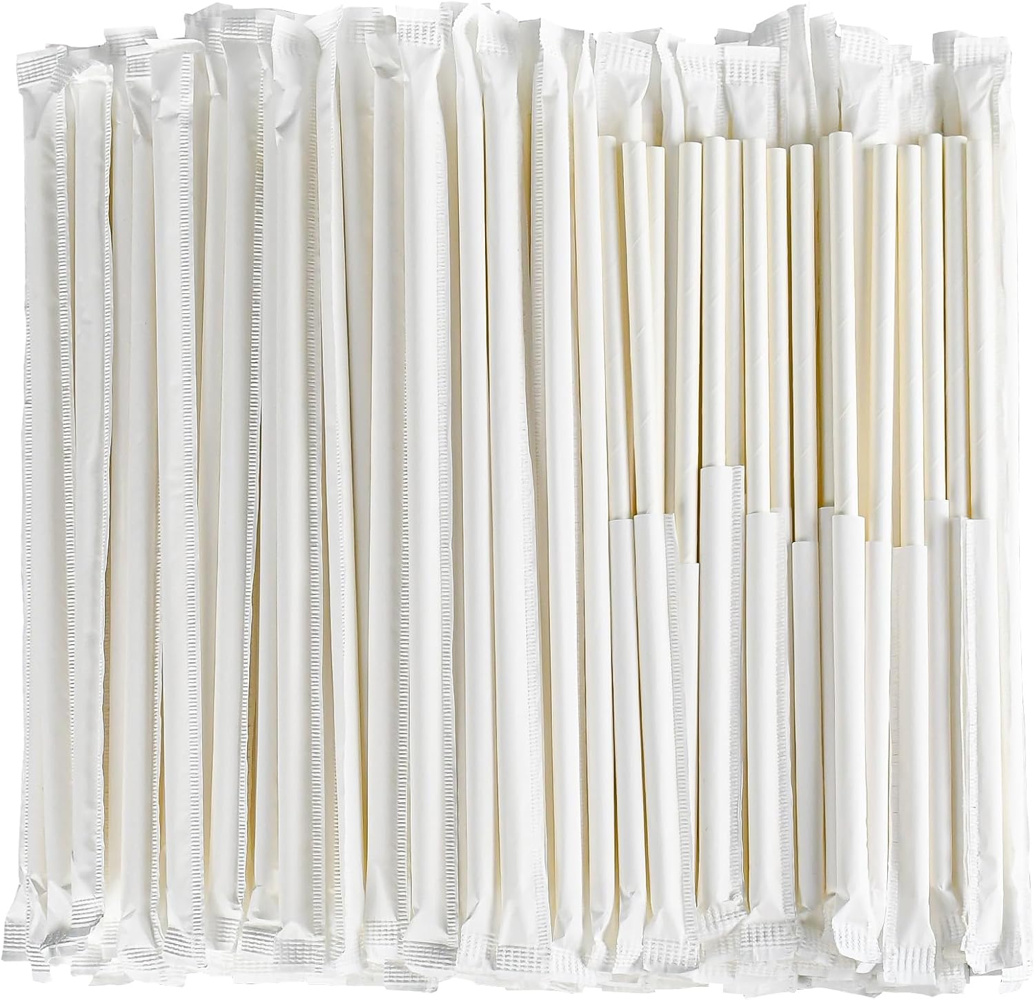 8mm Paper Straws Wrapped Triple Thick 1000pack