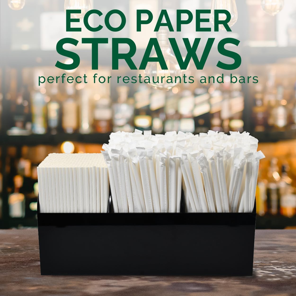 8mm Paper Straws Wrapped Triple Thick 1000pack