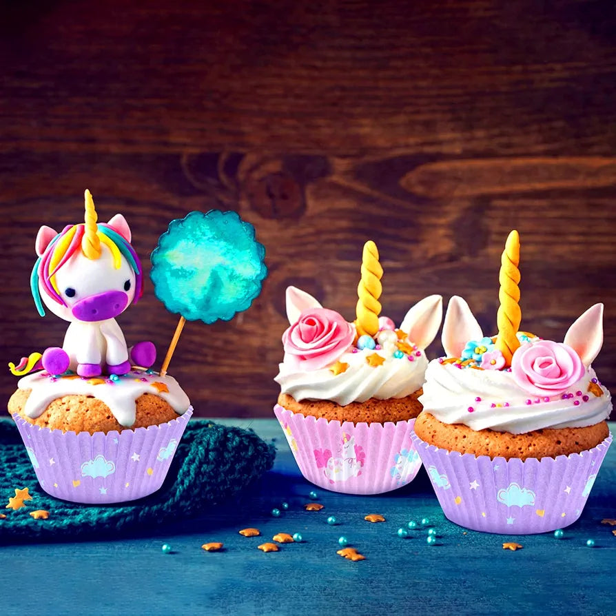 Unicorn Baking Cupcake Paper Liners 12cm 100pack