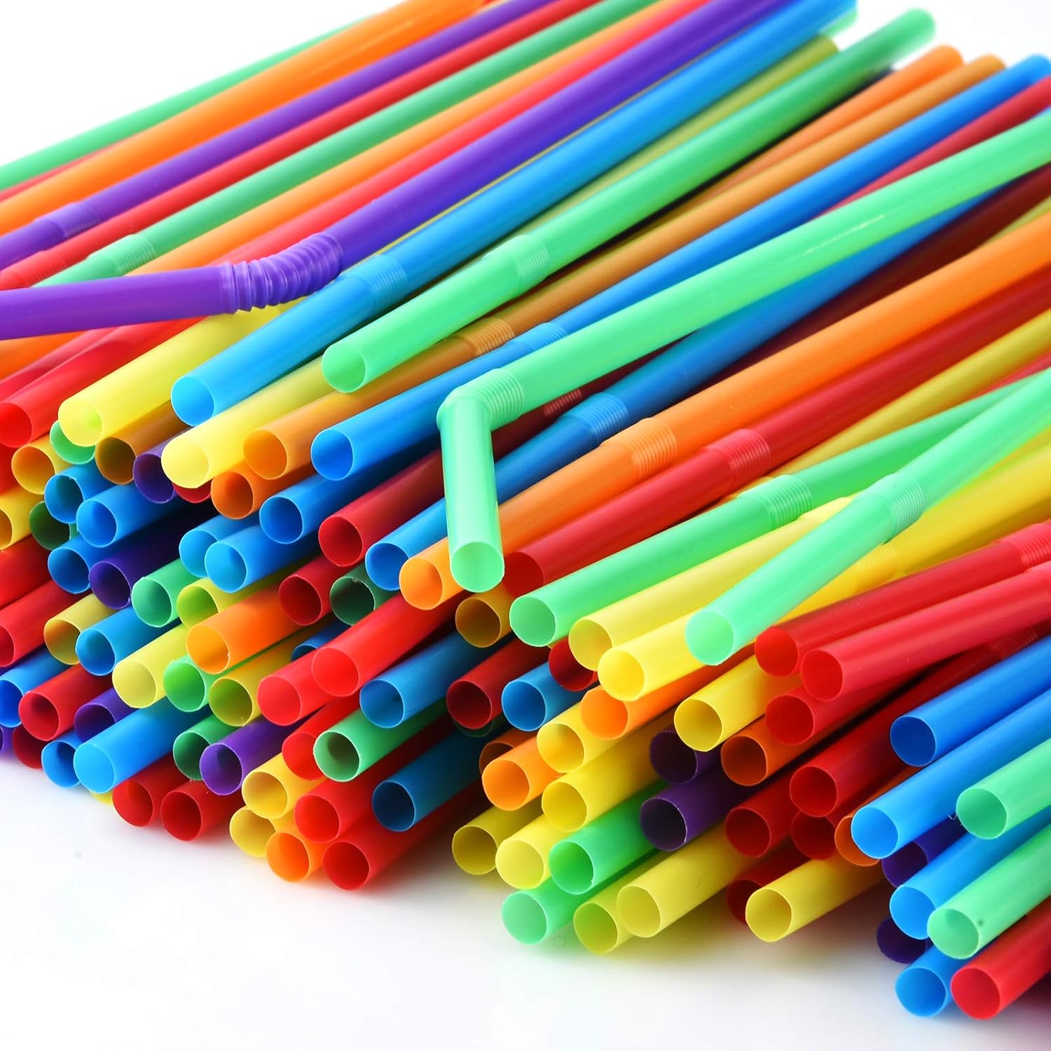 Disposable Flexible Color Straws 100pack