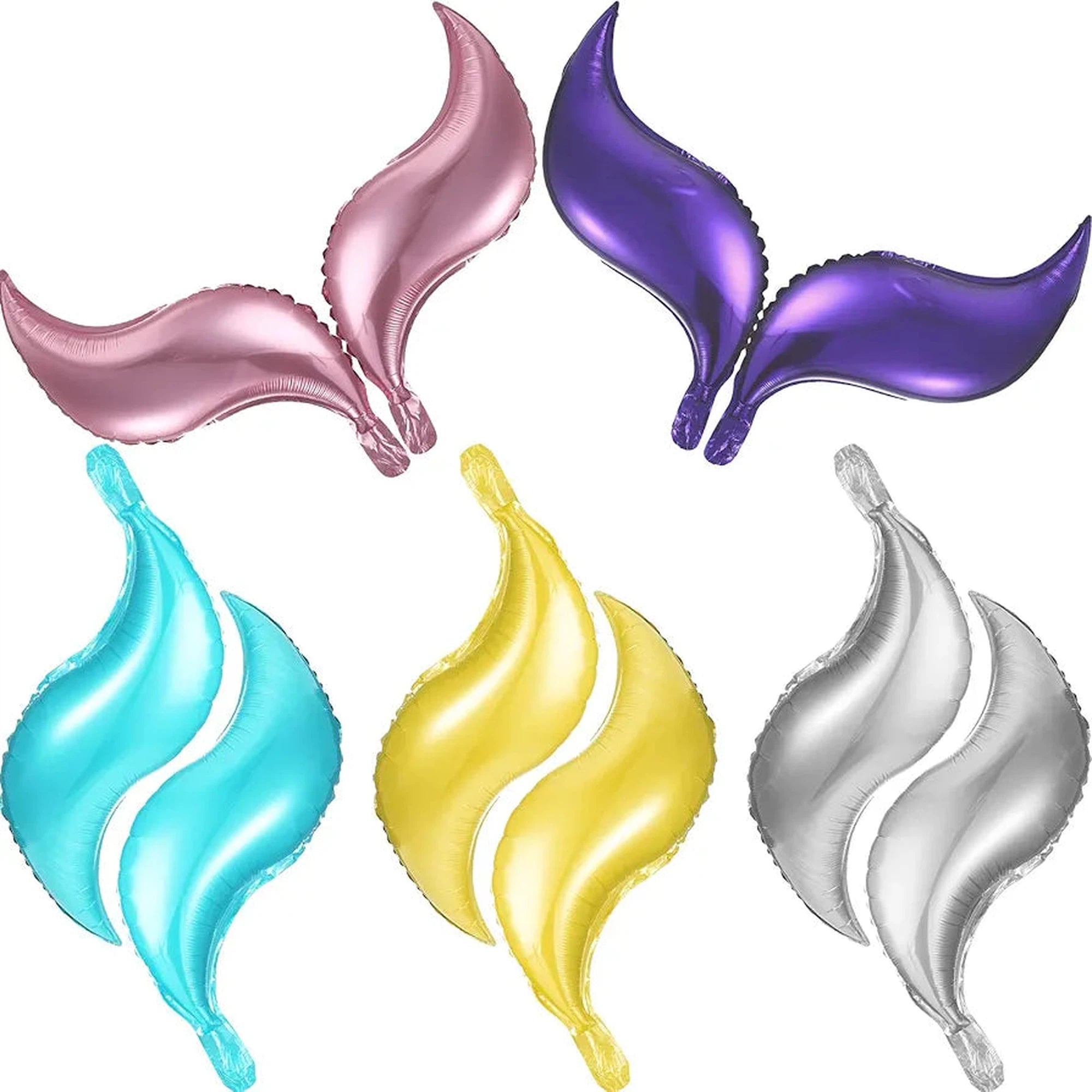 Foil Balloon 30inch Wave Flame Mermaid S-Shaped 1pc