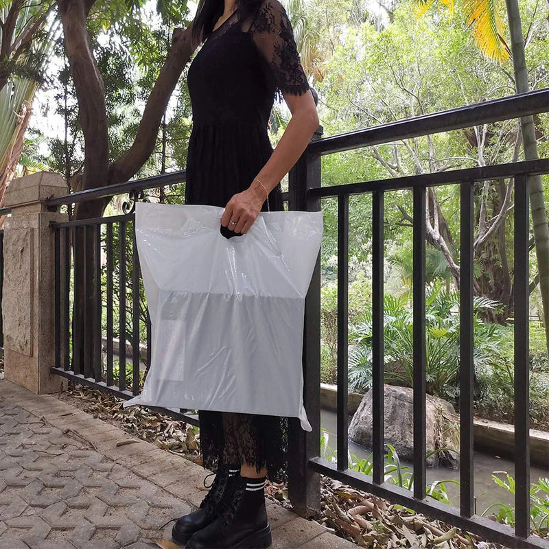 Plastic Boutique Bags 180+100x250mm 75microns 100pack