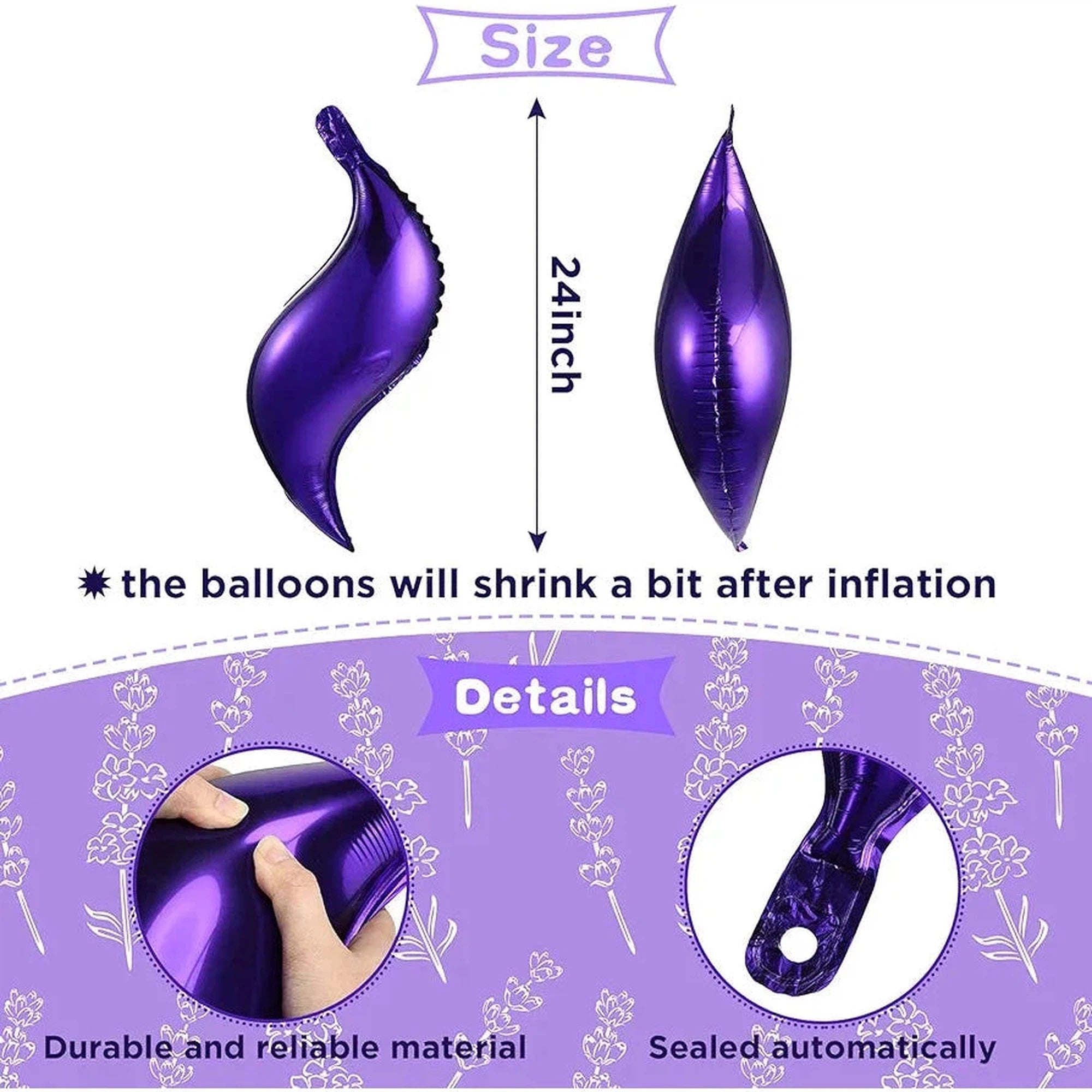 Foil Balloon 30inch Wave Flame Mermaid S-Shaped 1pc