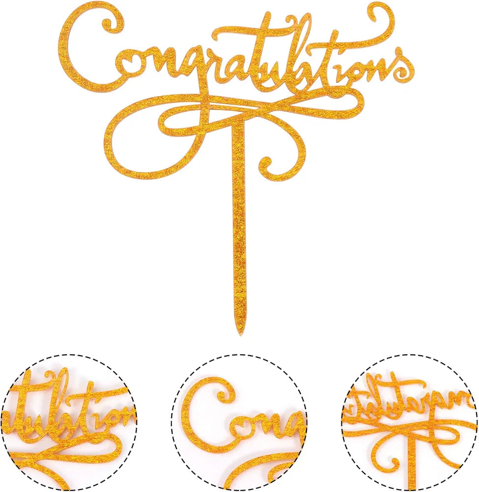 Acrylic Cake Topper Congratulations