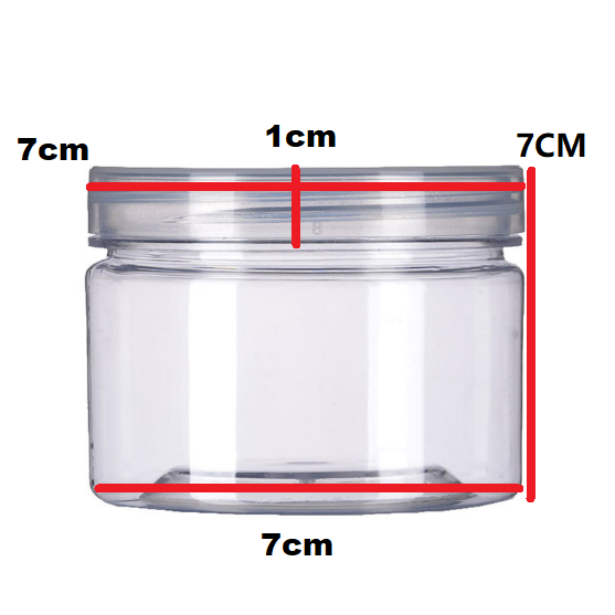 150ml PET Plastic Cosmetic Jar with Lid Crystal Clear