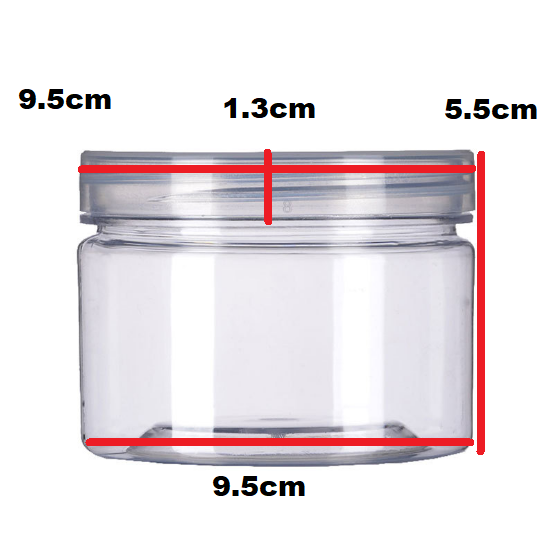 400ml PVC Plastic Cosmetic Jar Bottle