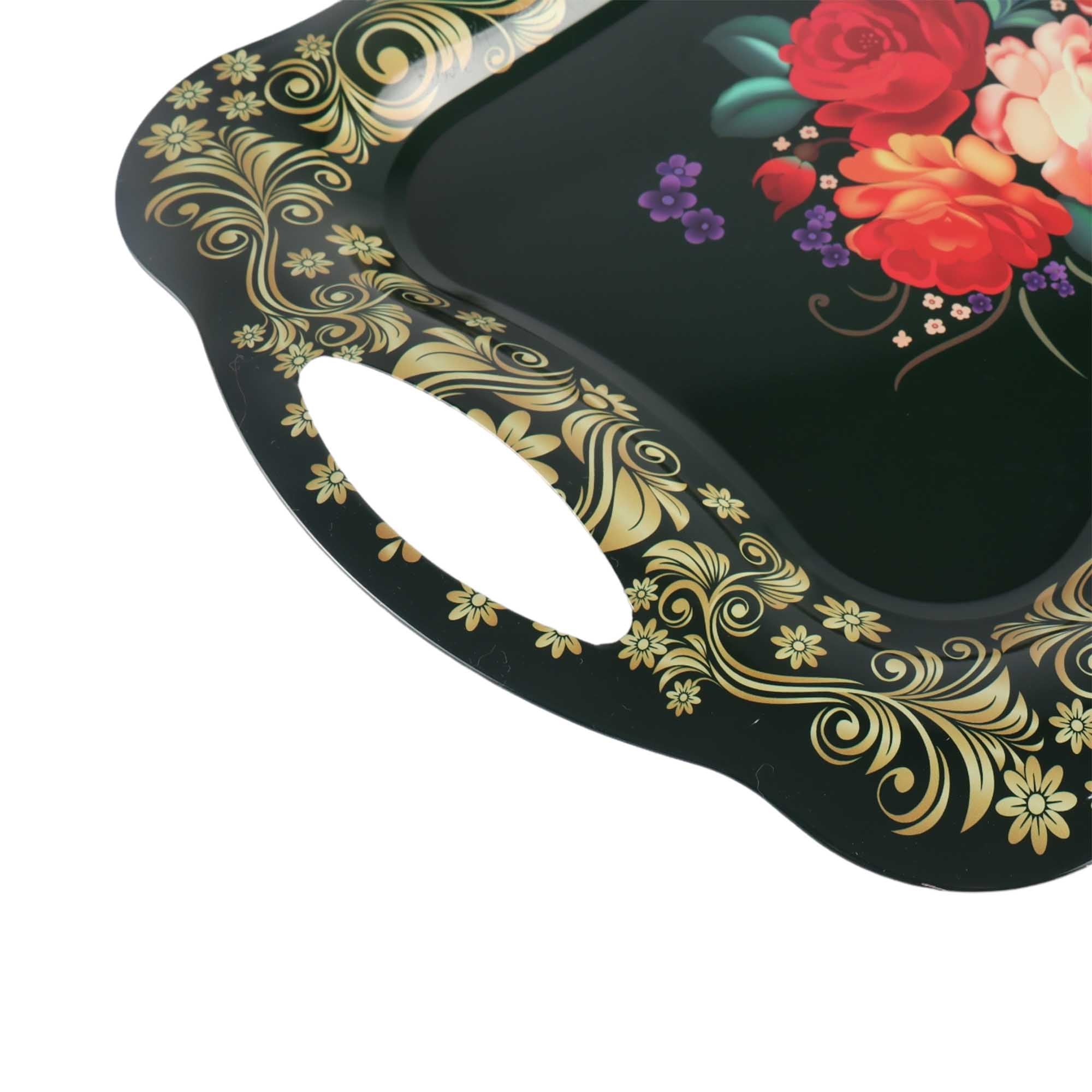 Serving Tray Metal Mix Colour with Design