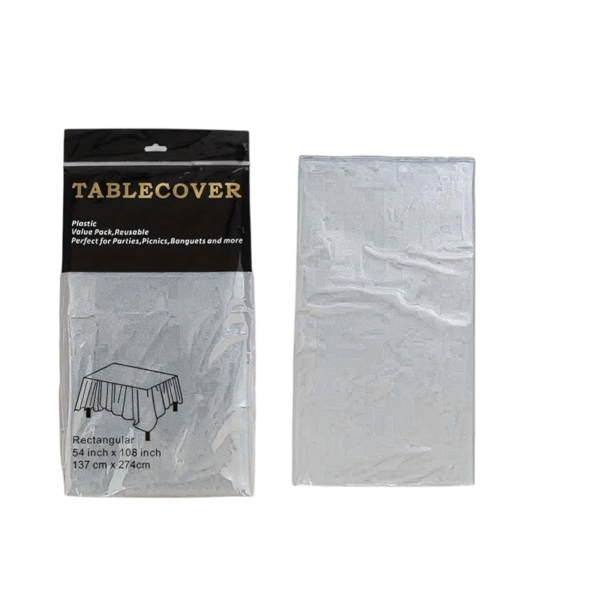 Plastic Table Cover 137x183cm 1pc