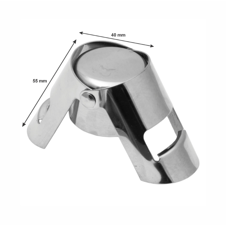 Bar Butler Bottle Stopper with Double Clip Stainless Steel