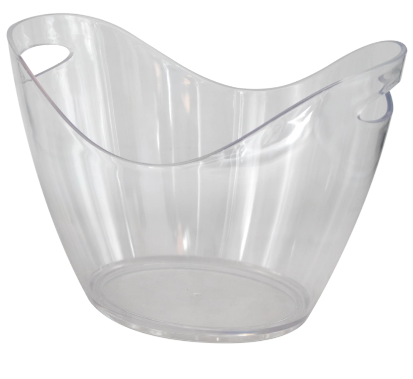 Bar Butler Ice Bucket Oval Clear PS Plastic 7Ltr