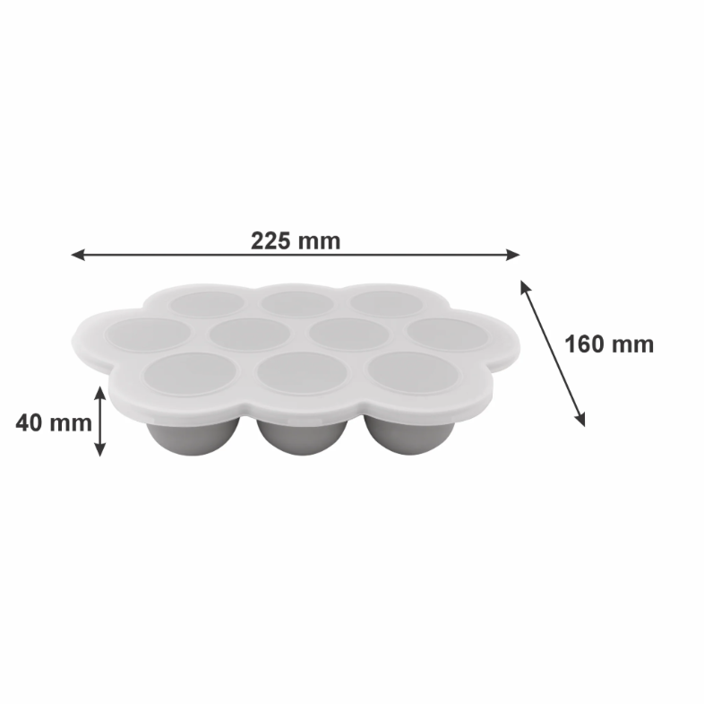 Bar Butler Ice Baby Food Silicone Mould with Cover Grey