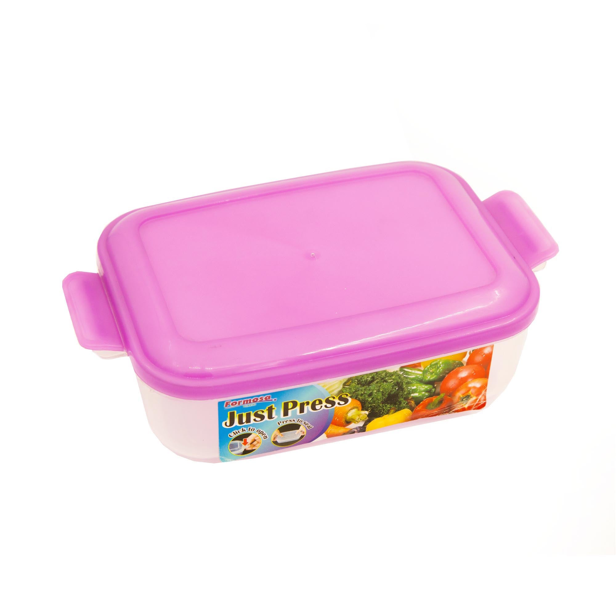 Just Press Food Saver Container 730ml Rectunglar Formosa 6123