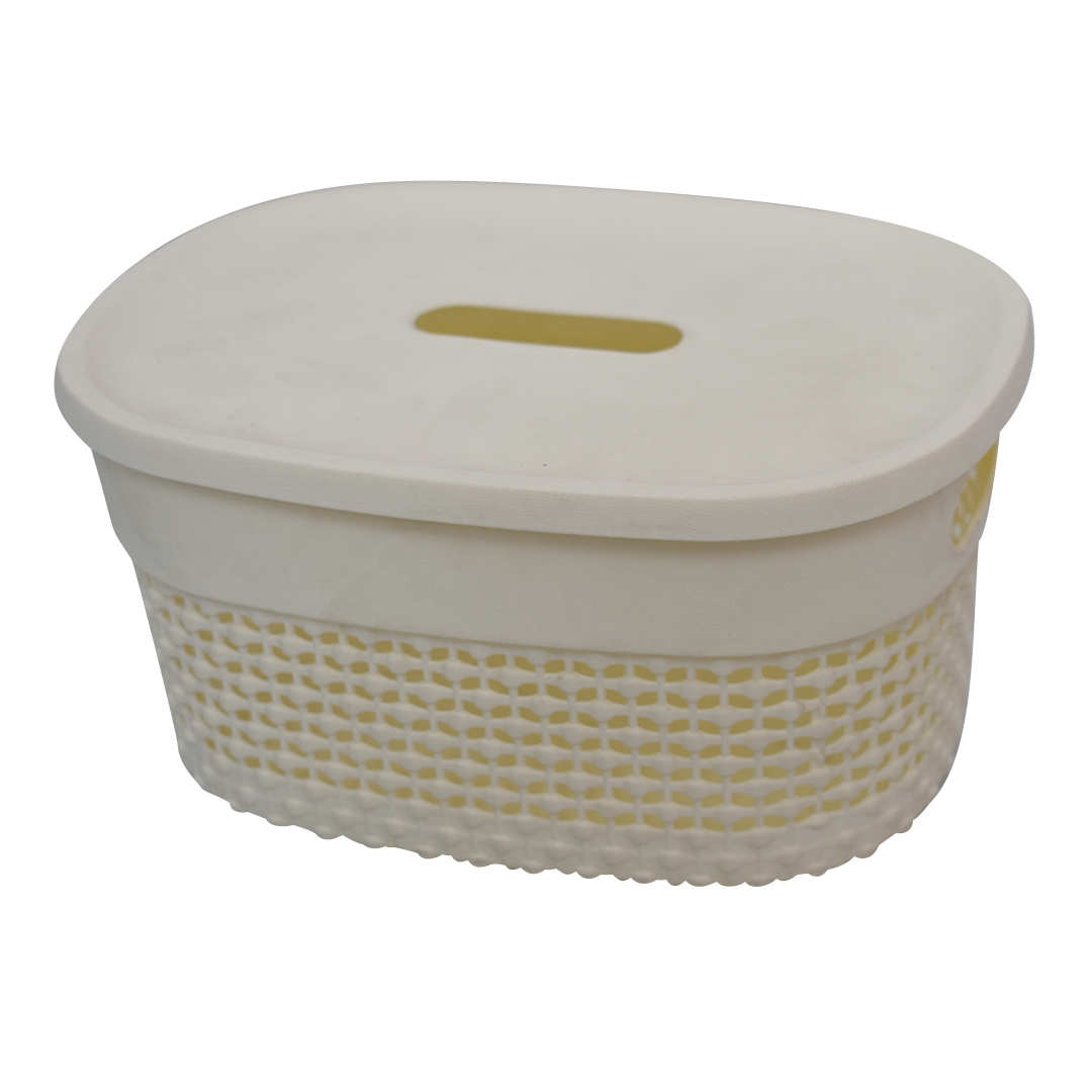 Plastic Storage Carry Basket 17L with Lid  408