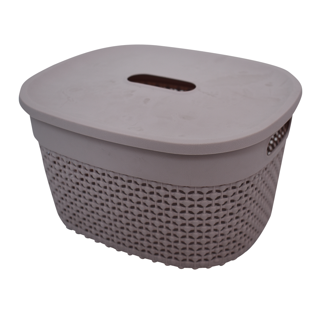 Storage Carry Laundry Basket 12L with Lid 1pc 407