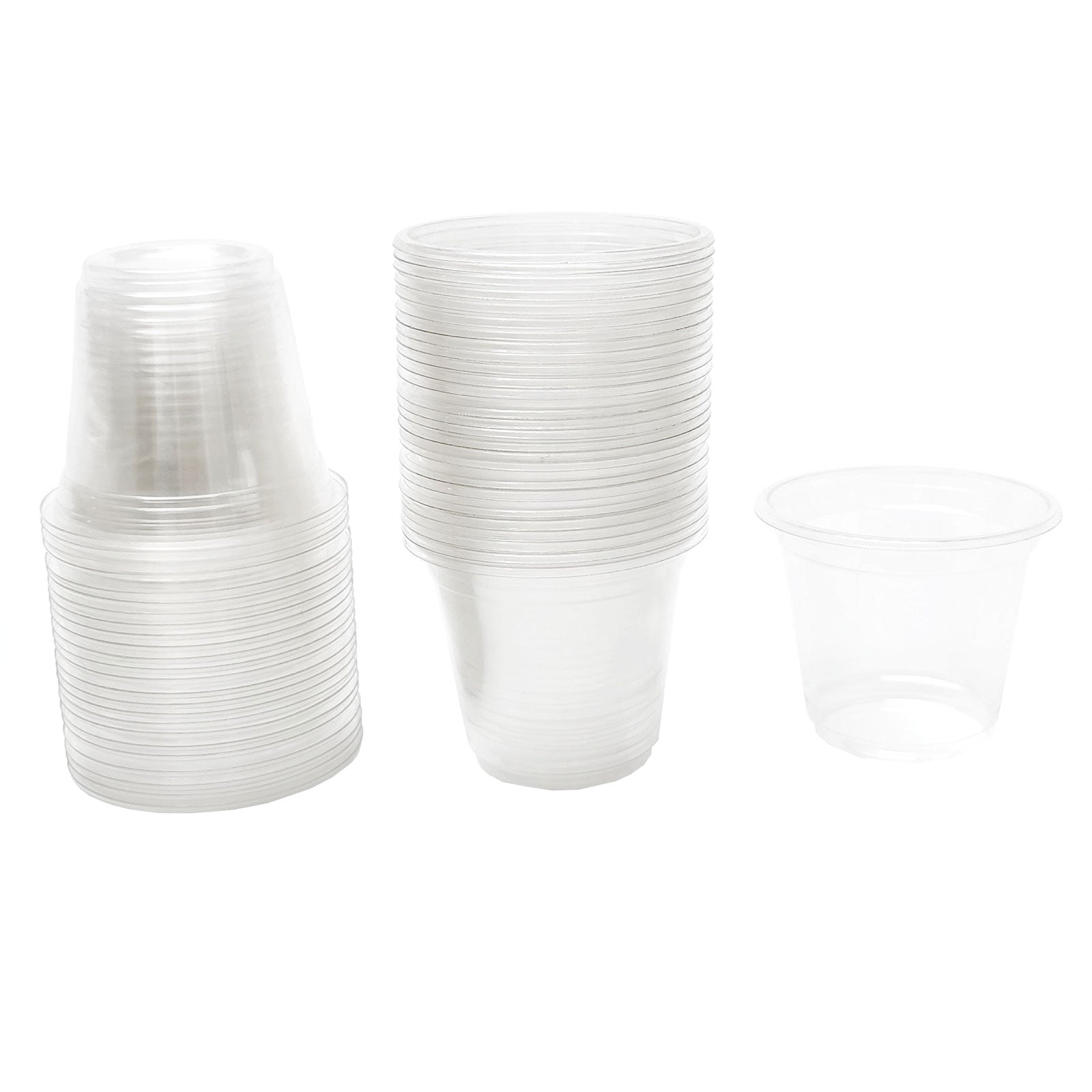 250ml Disposable Cup Clear Plastic10pack