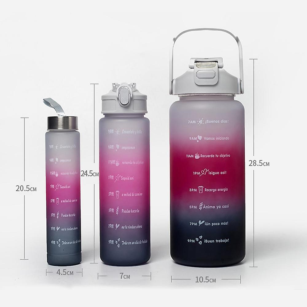 Motivatonal Sports Water Bottle 3pc Set