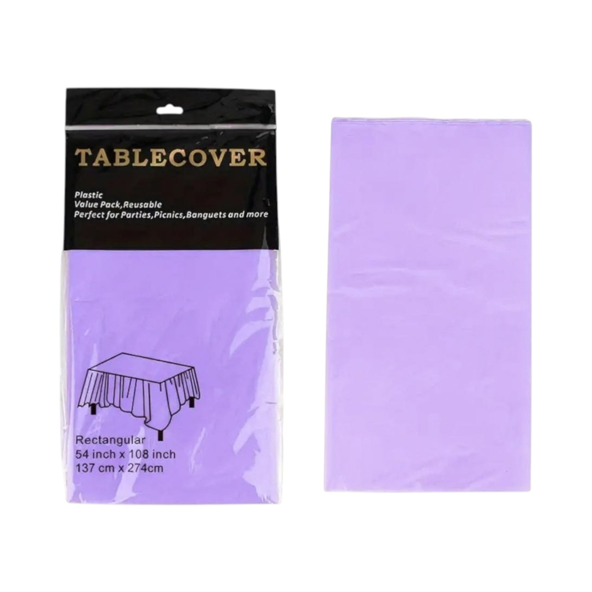 Plastic Table Cover 137x183cm 1pc