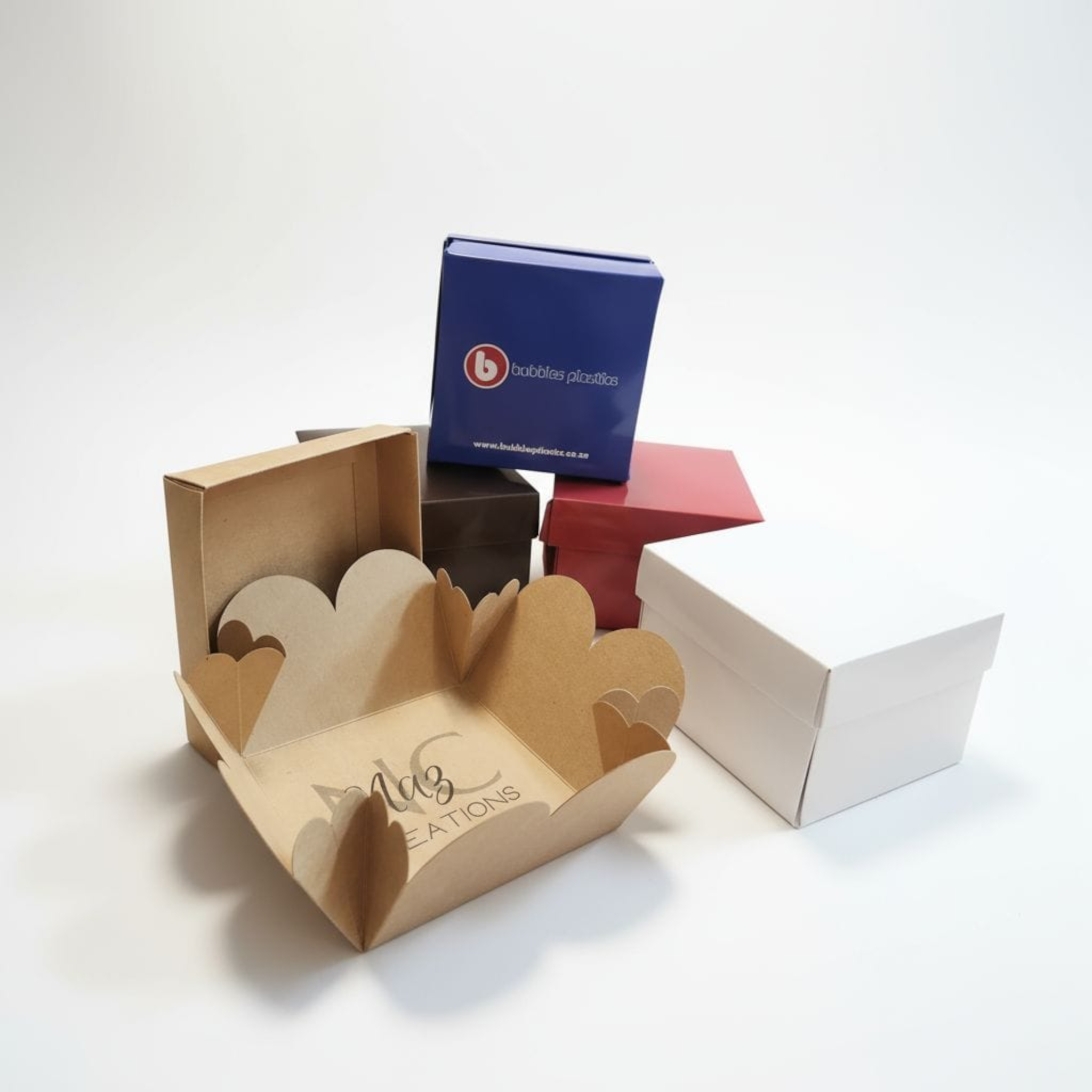 Gift & Treats Box - Flower Scalloped Edge with Lid 16x16x10cm Eco-Friendly