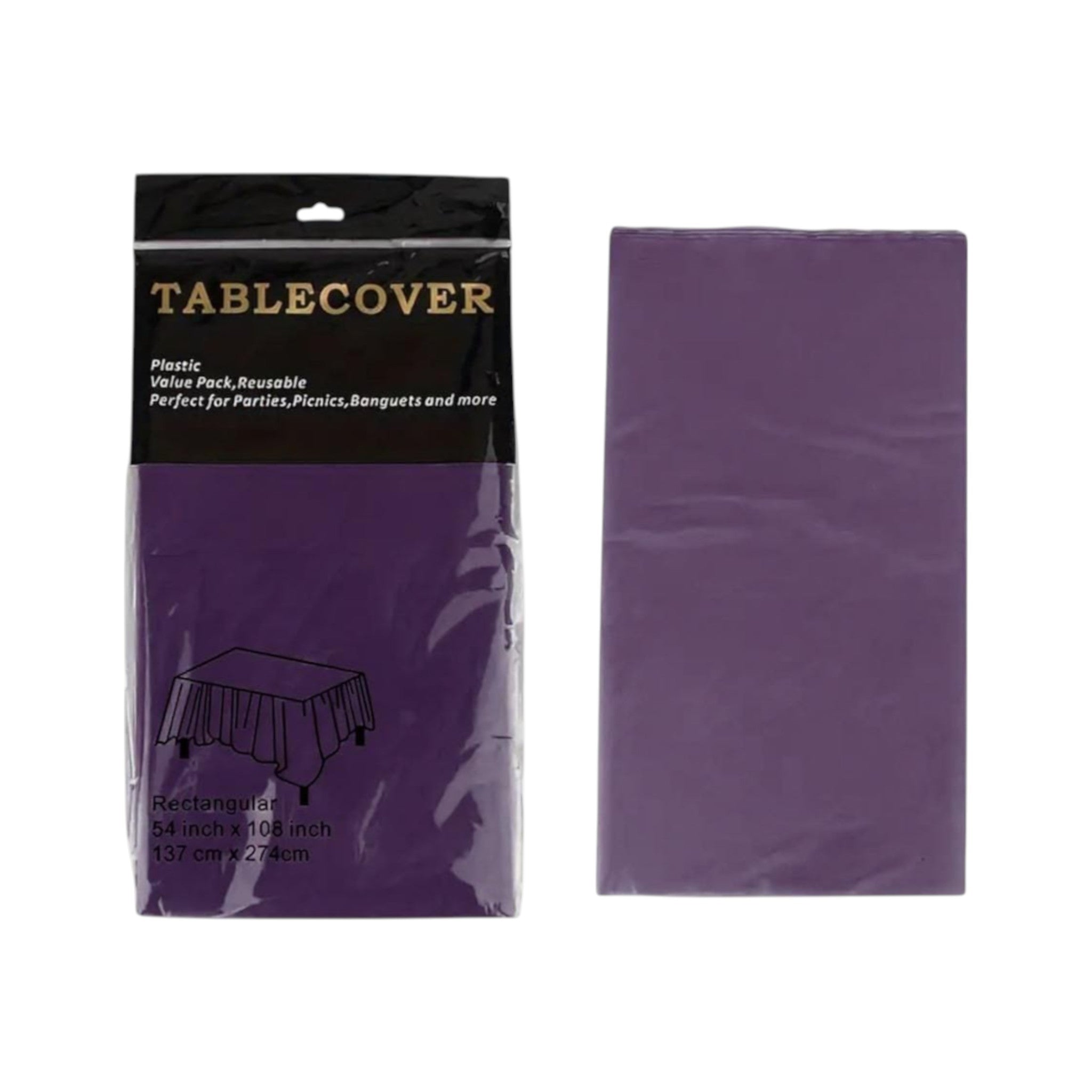 Plastic Table Cover 137x183cm 1pc