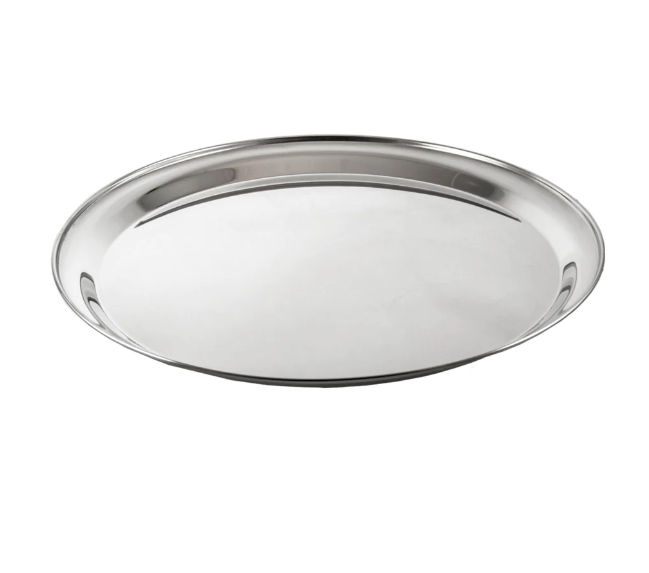 Bar Butler Serving Tray Round Stainless Steel 350mmxD25mm 30753