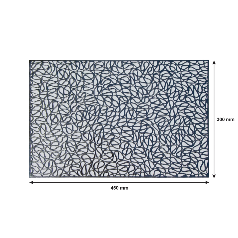 Regent Place Mats Pressed Silver Metallic Pvc 4pack Roll