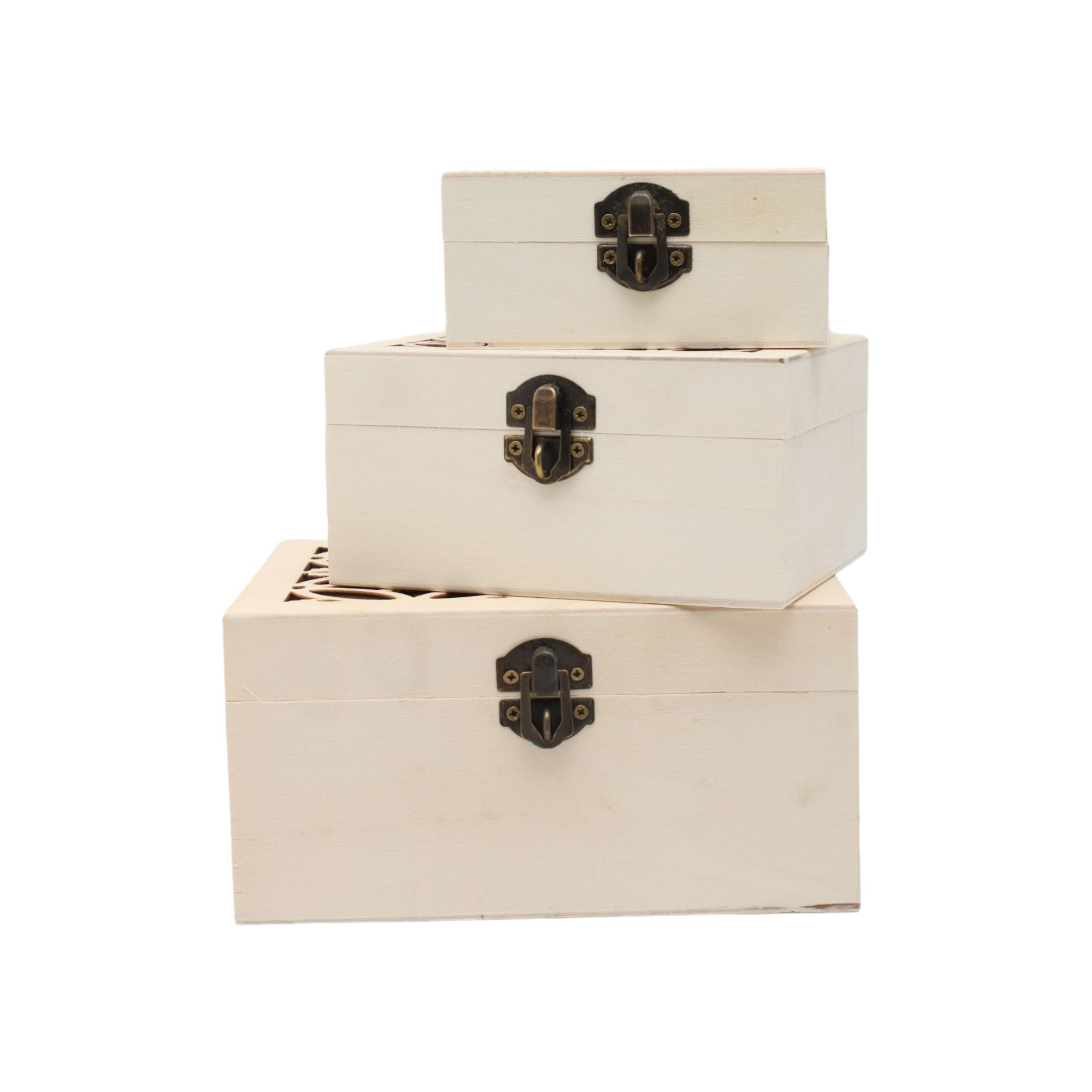 Wooden Storage Gift Box 3pc Set XWD036