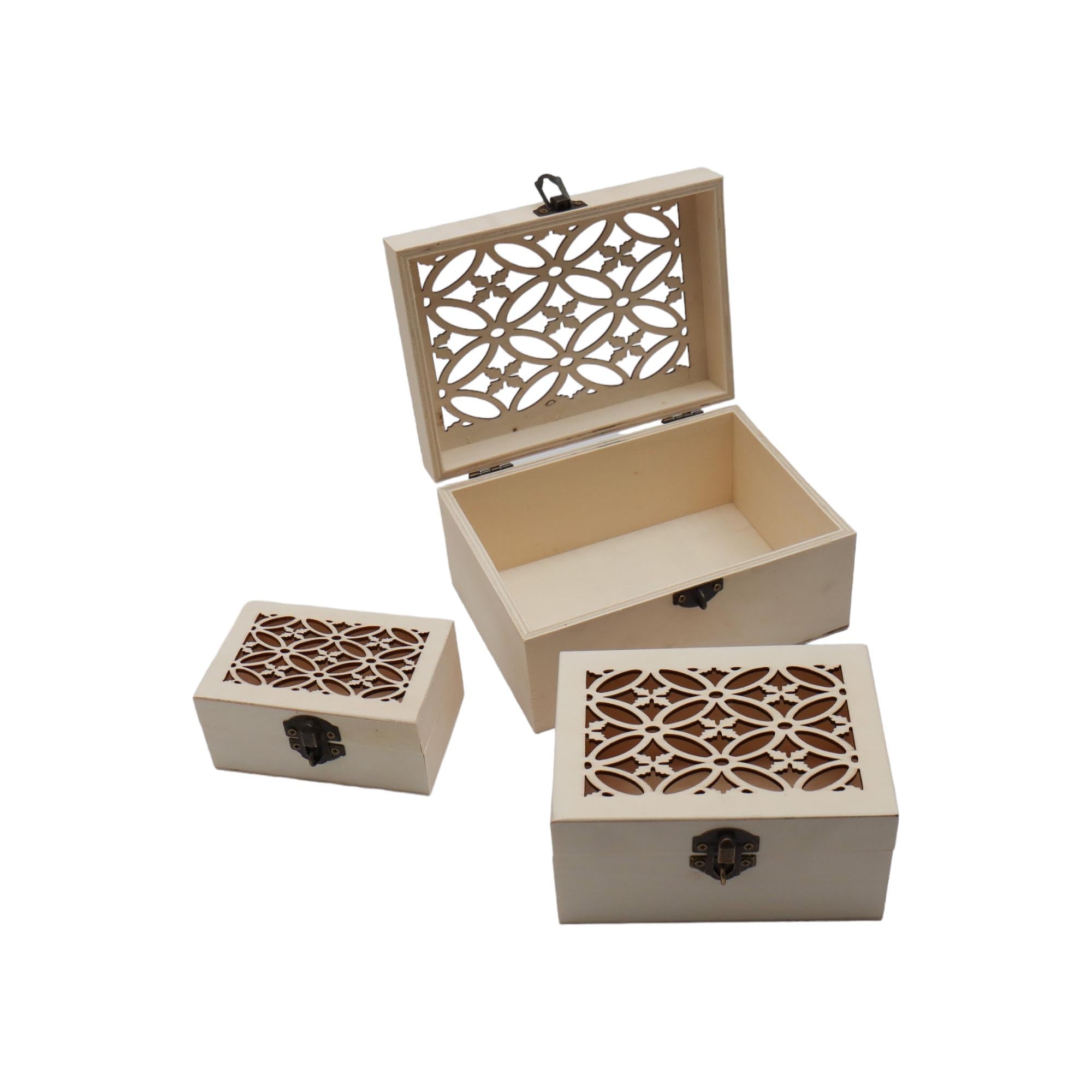 Wooden Storage Gift Box 3pc Set XWD036