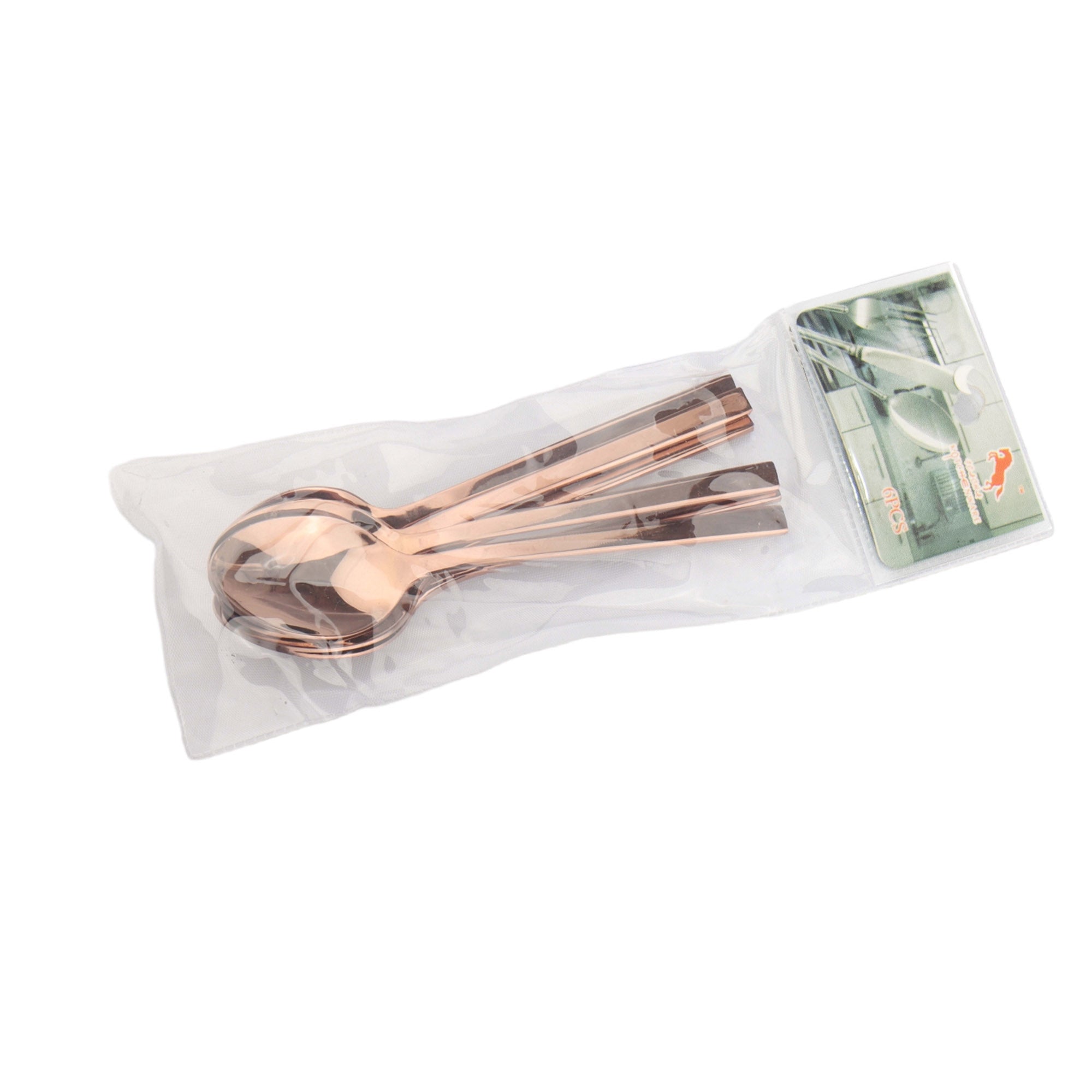 Teaspoons Teardrop Rose Gold Stainless Steel 6pcs CT699-6