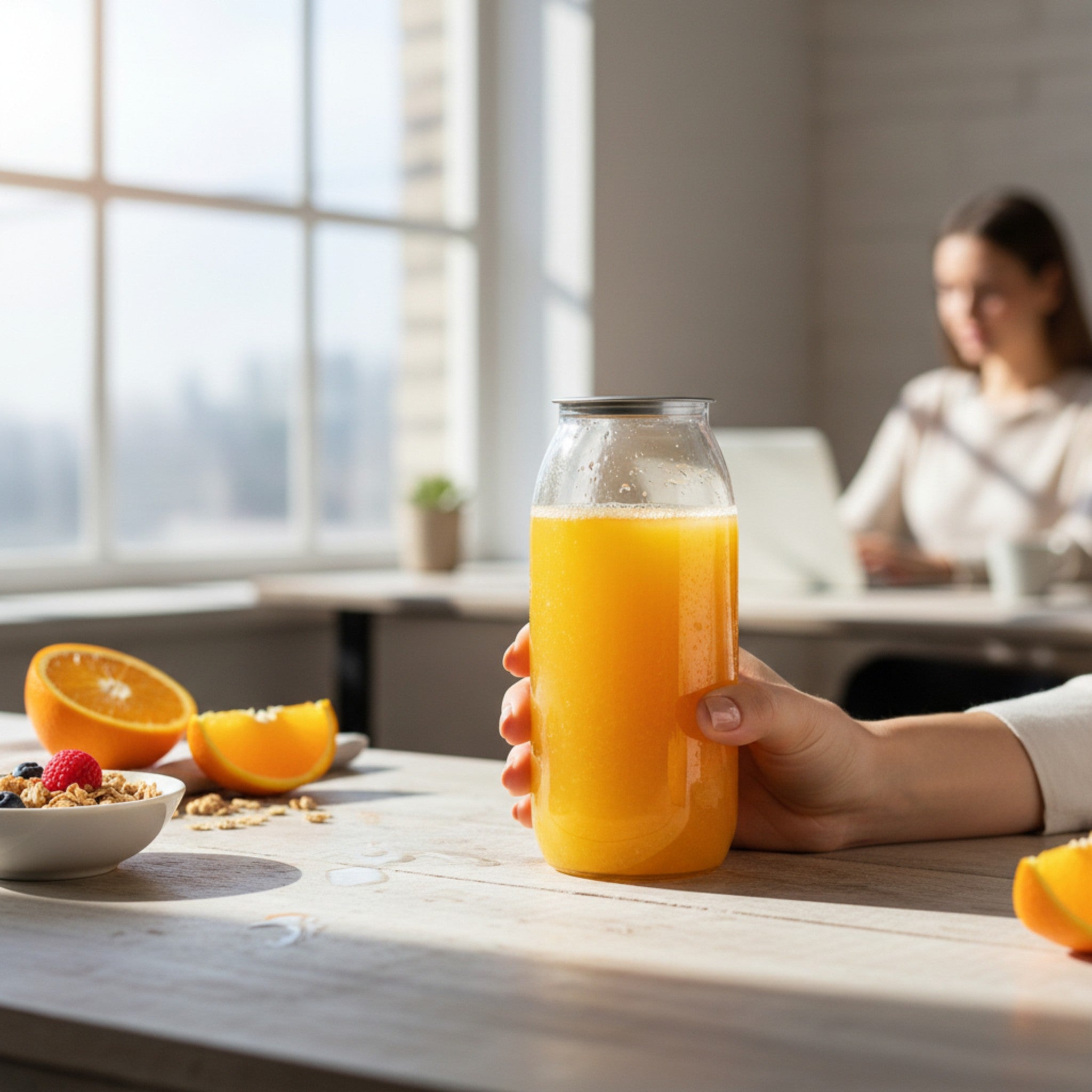 500ml Food Grade Plastic Drinking Clear Can with Aluminium Pull Tab Lid