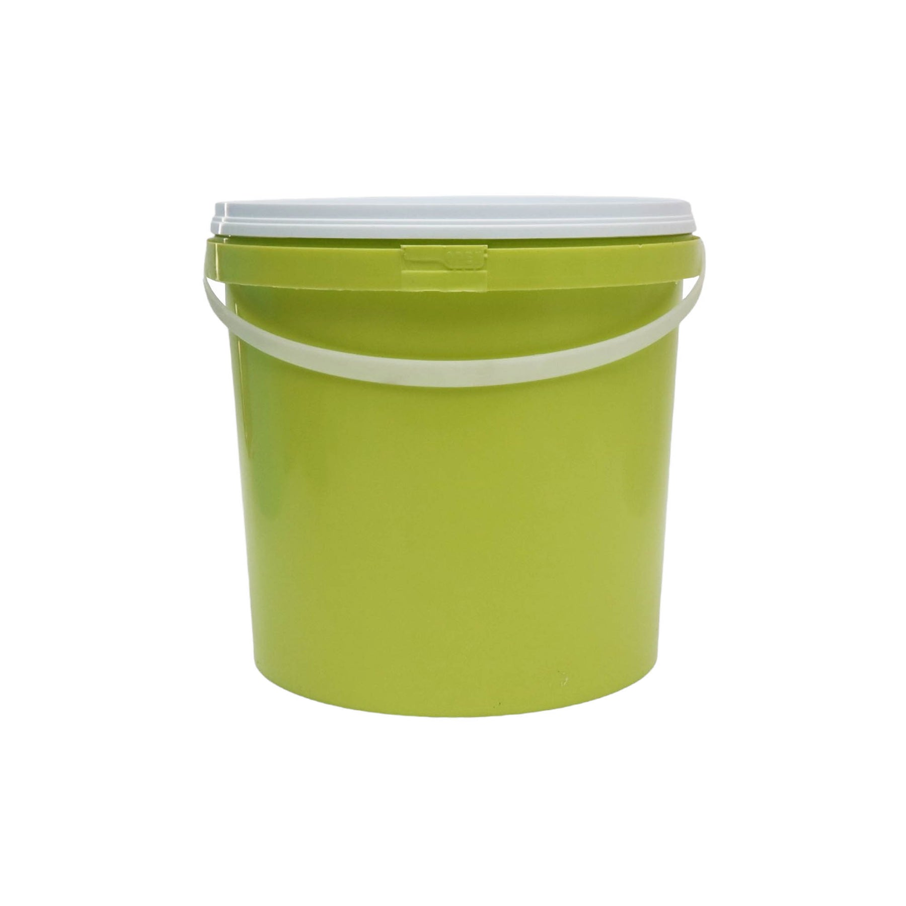 10L Plastic Bucket with White Lid