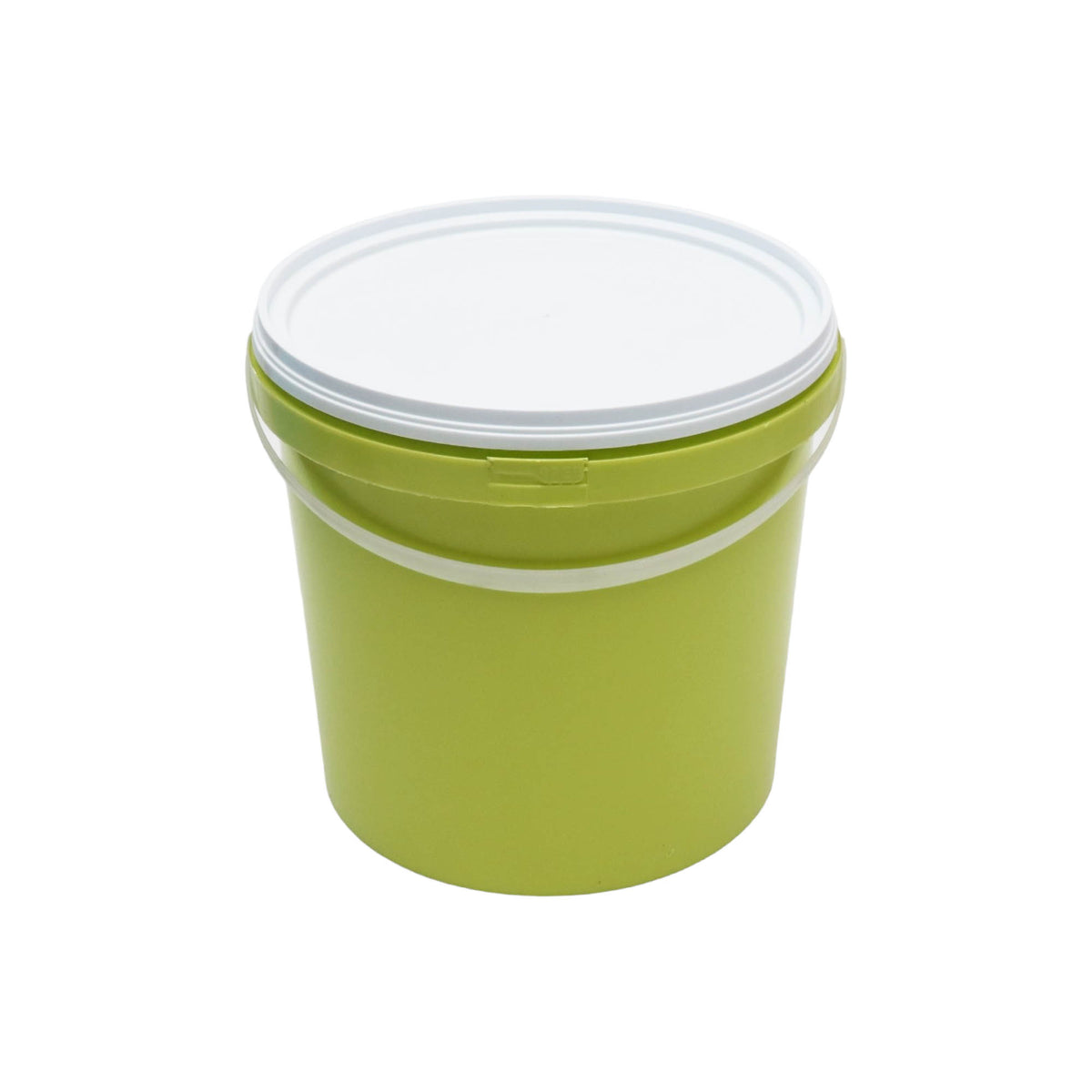 10L Plastic Bucket with White Lid