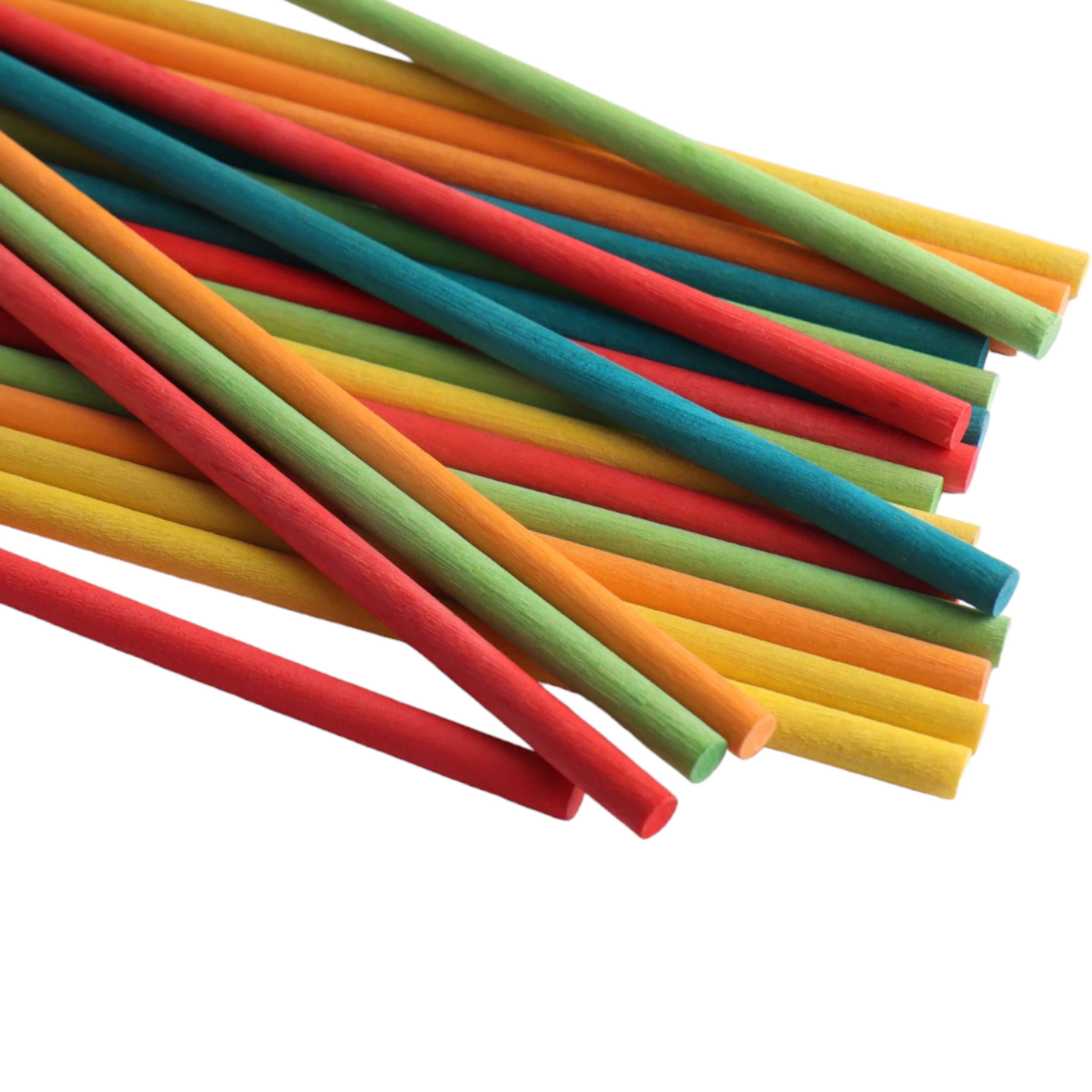 DIY Craft Multicolored Plastic Lolly Sticks For Lollipops Cake and Ice Pops 25pack