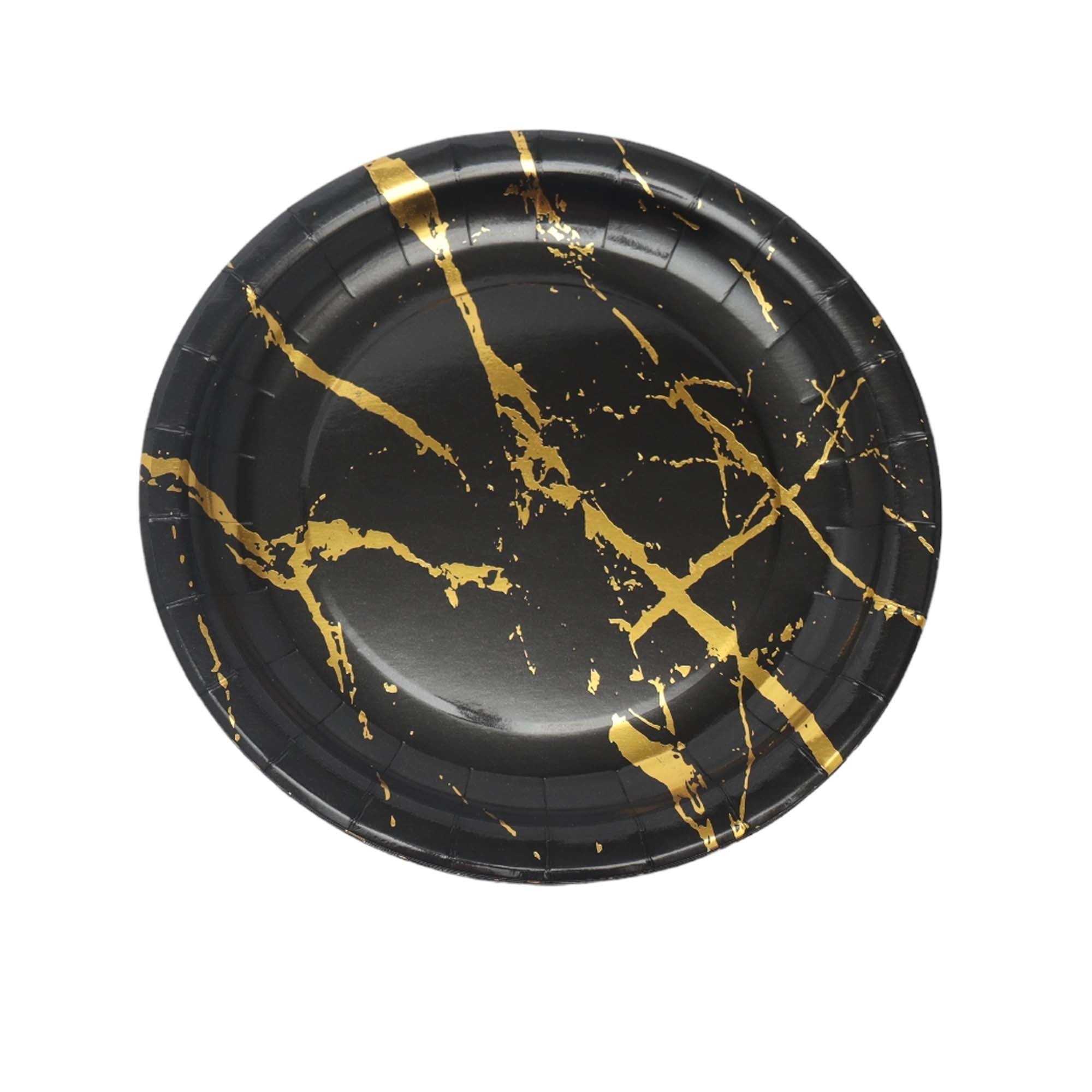 Disposable Party Paper Plates Marble Print 7inch 18cm 8pack