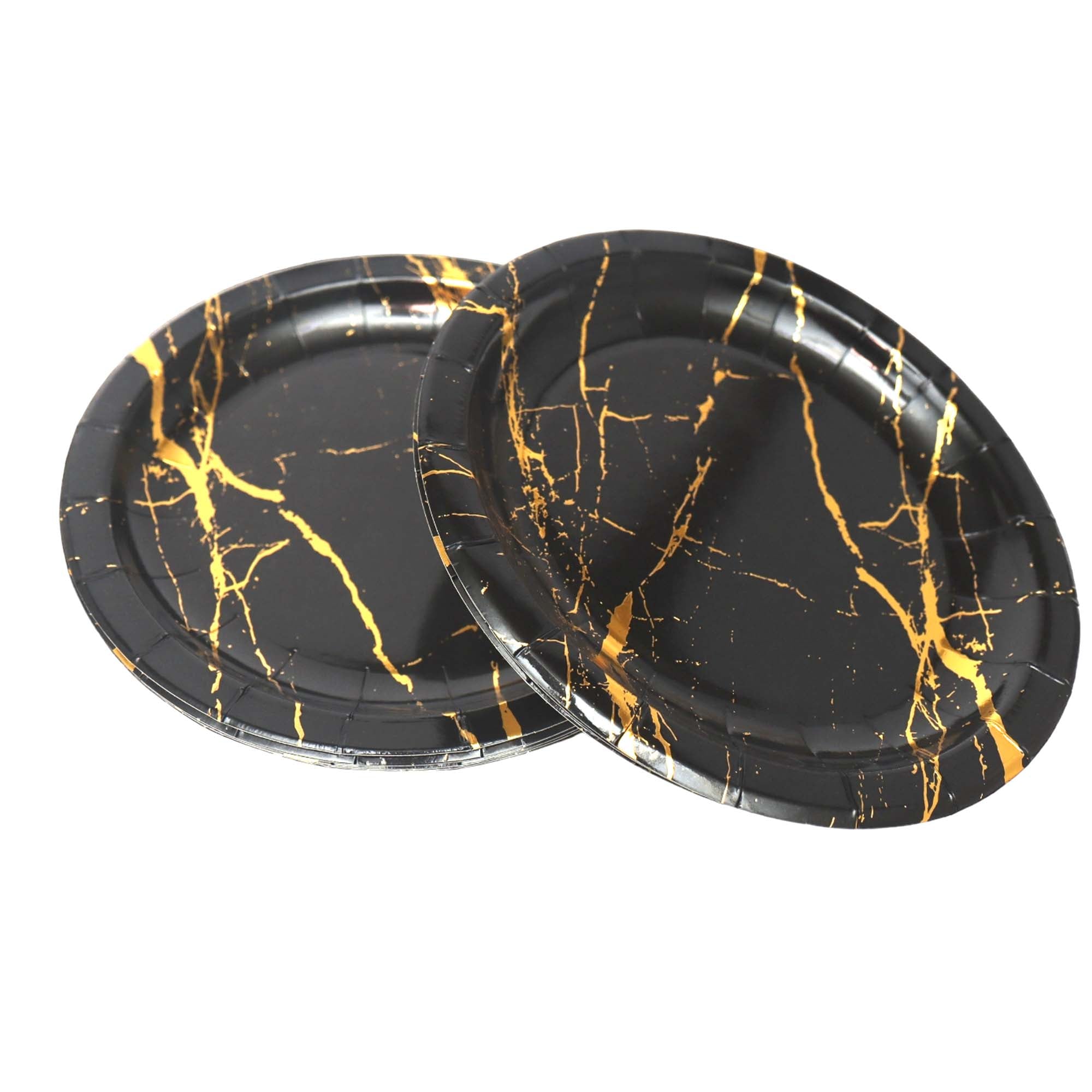 Party Paper Plates 9Inch 23cm Marble Print 8pack