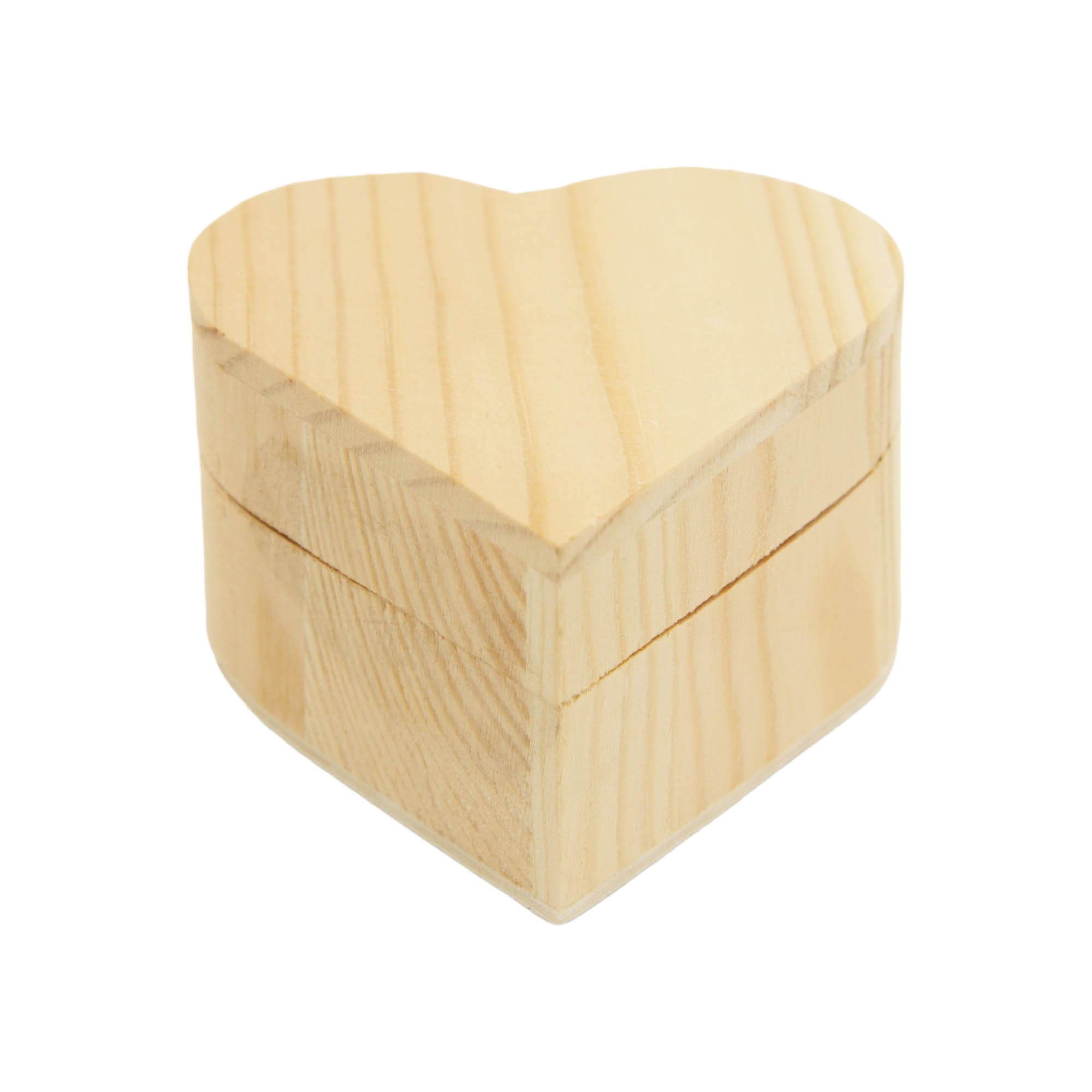 Wooden Jewellery Gift Box Heart Shape