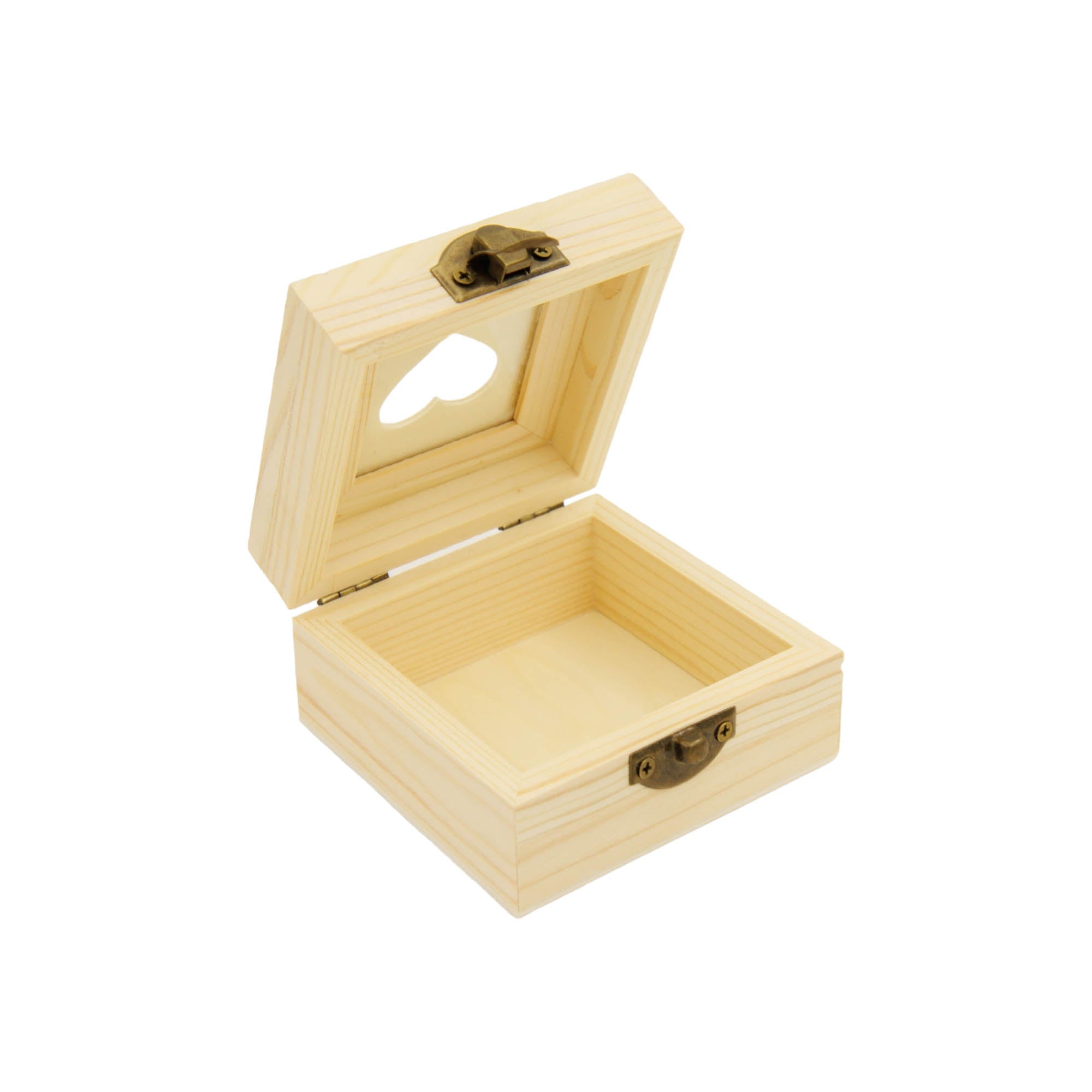 Wooden Gift Jewellery Gift Box Square 8.5x8.5x5cm