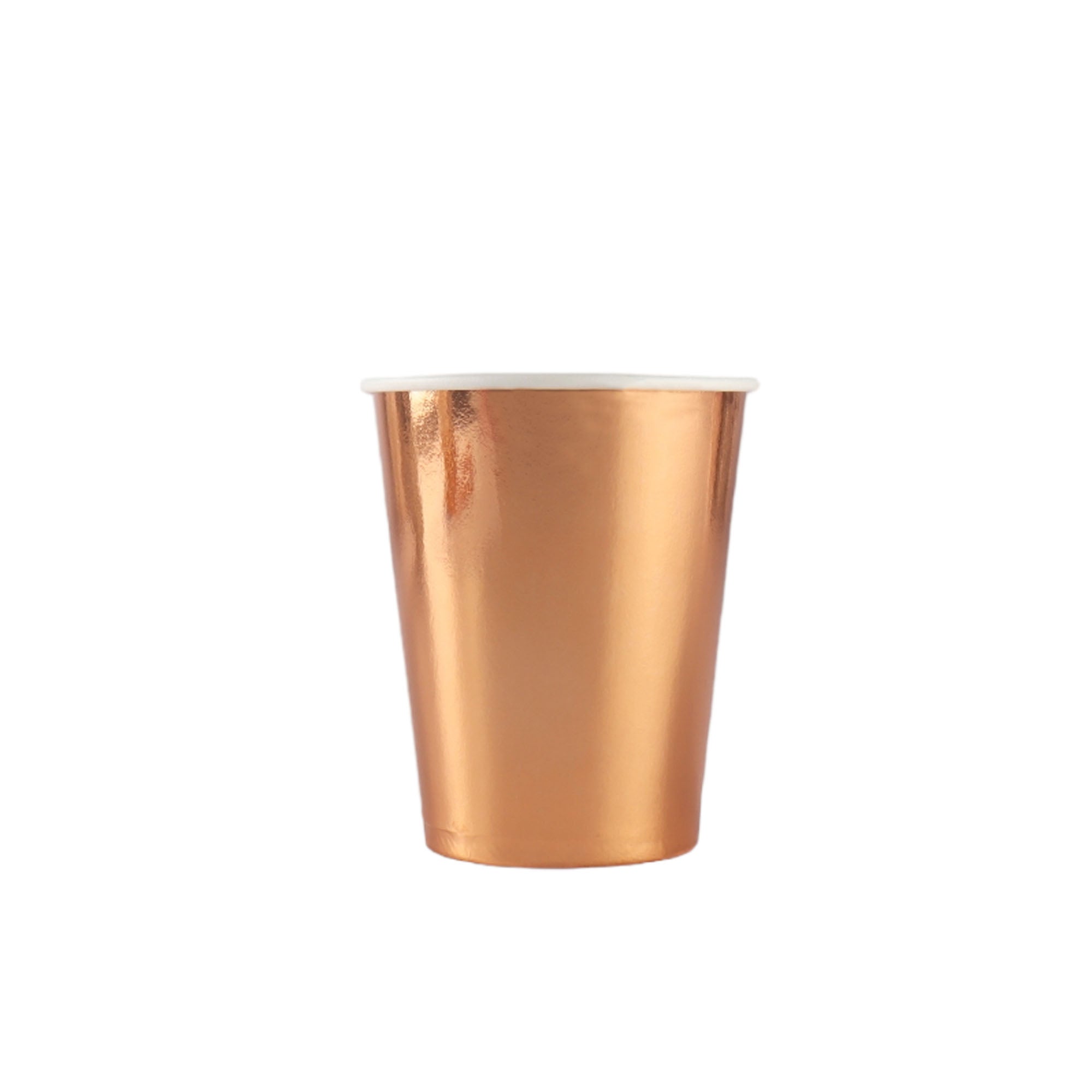 Disposable Party Paper Cups Rose Gold 250ml 10pack