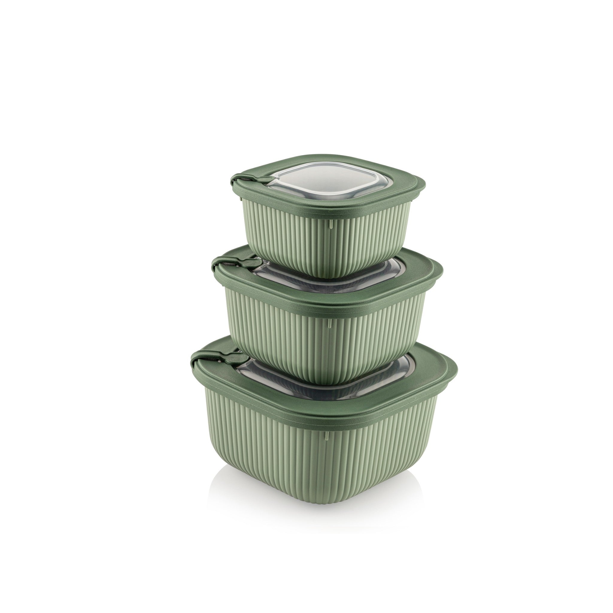 Plastic Elegant line Storage Container 3pc Set