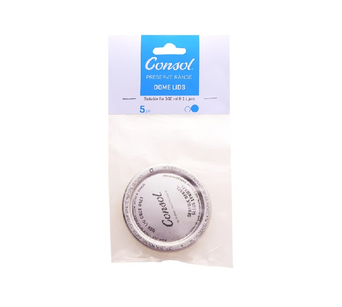 Consol Preserve Jar Lid Domes for 500ml Jar 5pack 30153