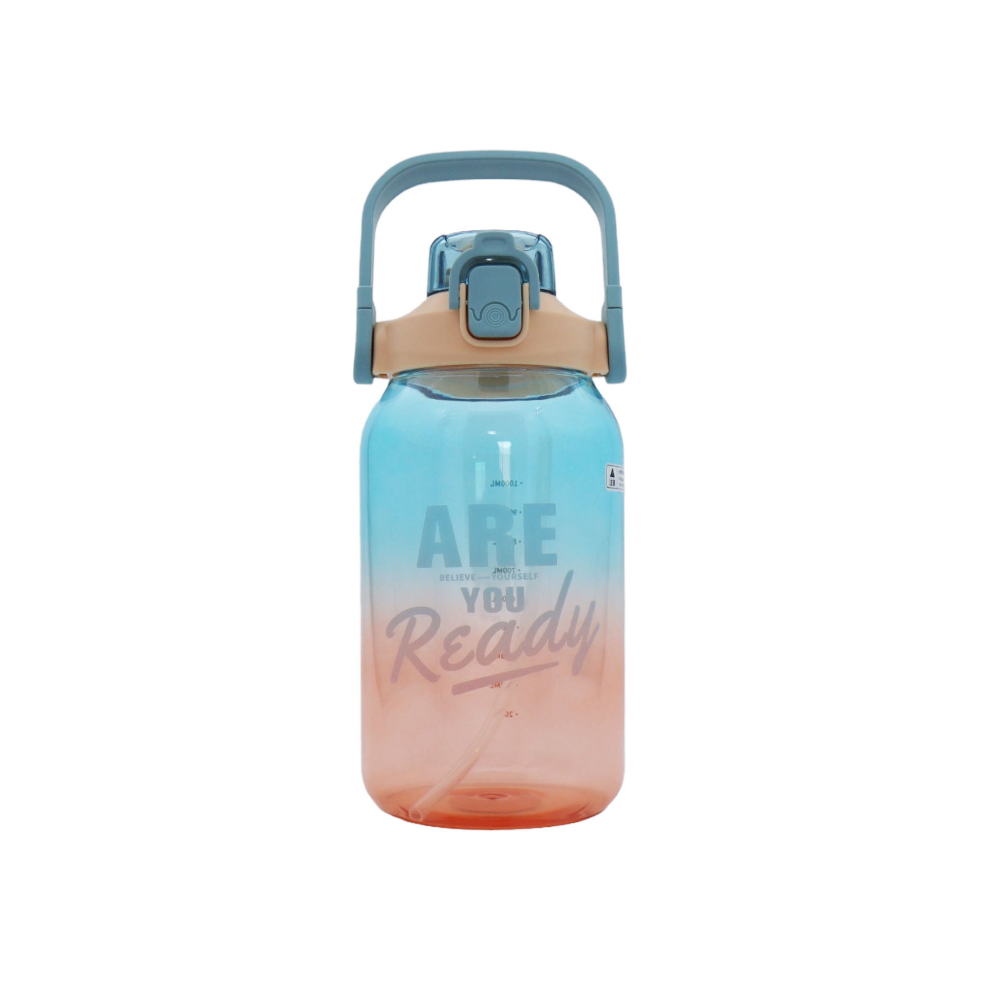 Sports Water Bottle 1250ml High Capacity - Are you Ready