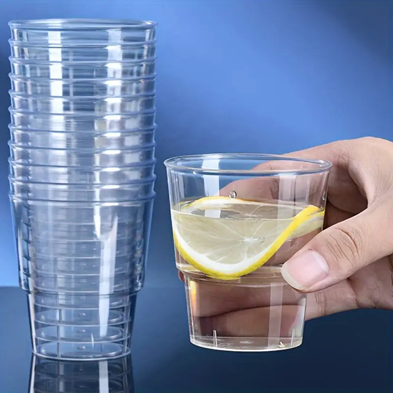 Acrylic Plastic Mini Reusable Dessert/Drinking Cups 200ml 10pack