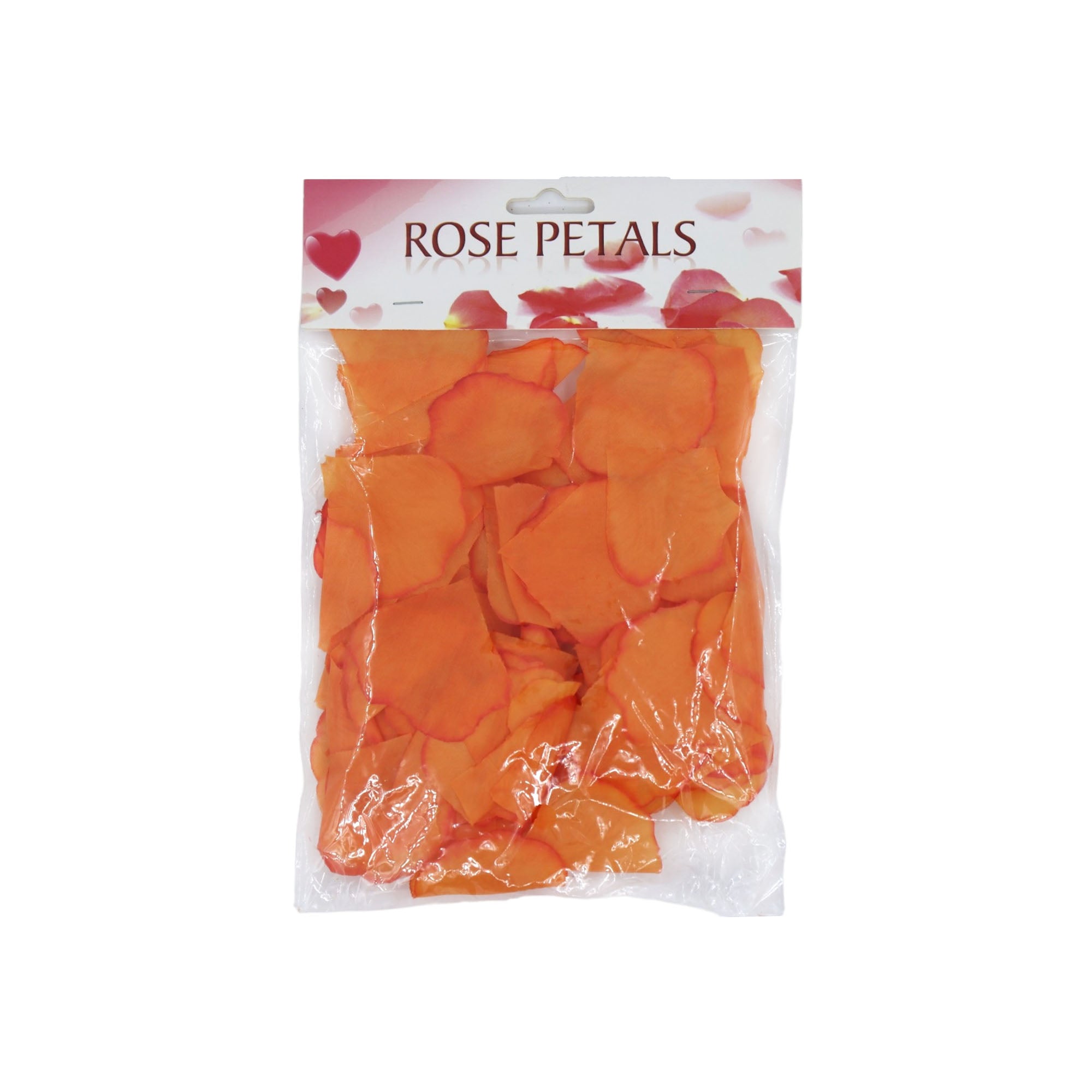 Artificial Orange Rose Petals Orange 150pcs