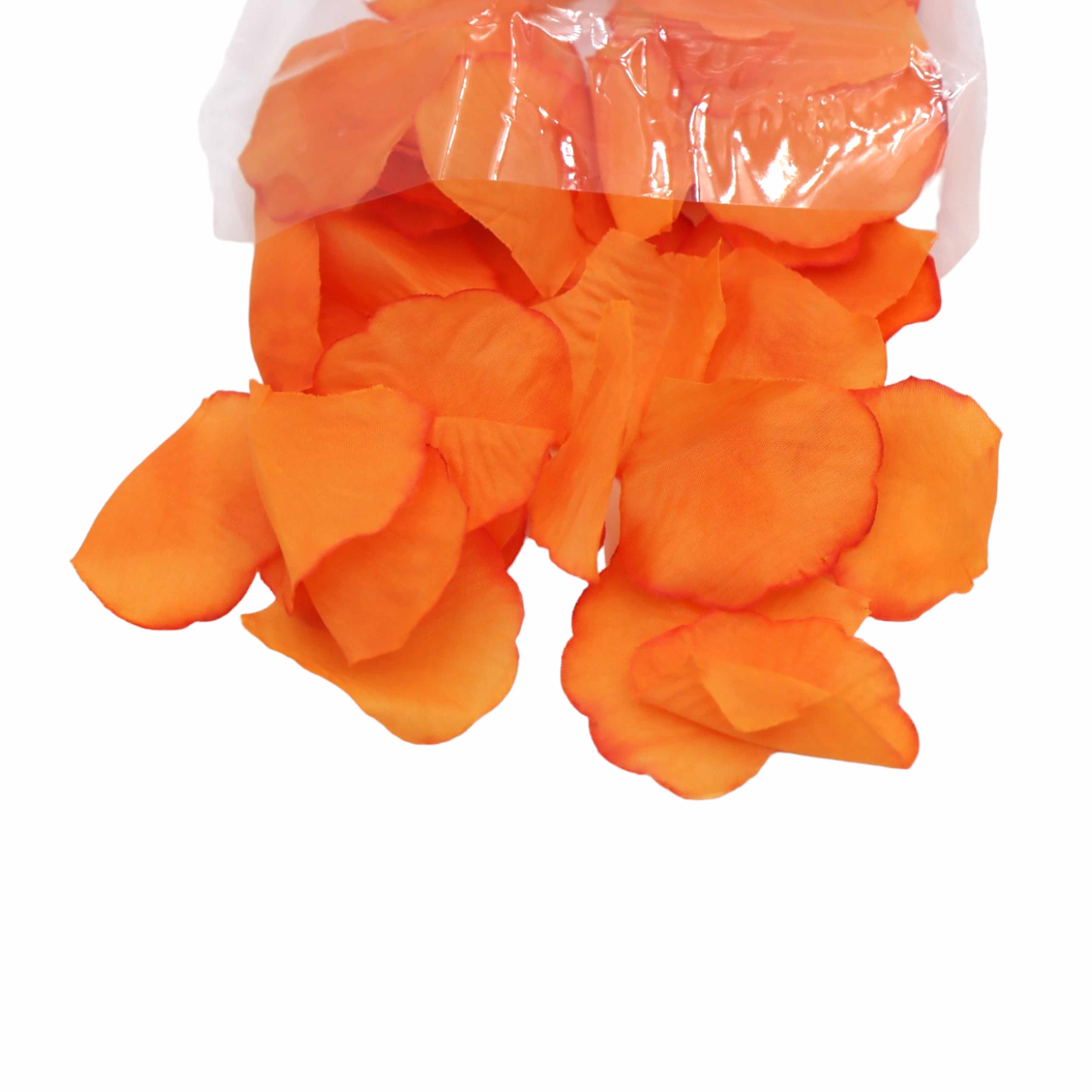 Artificial Orange Rose Petals Orange 150pcs